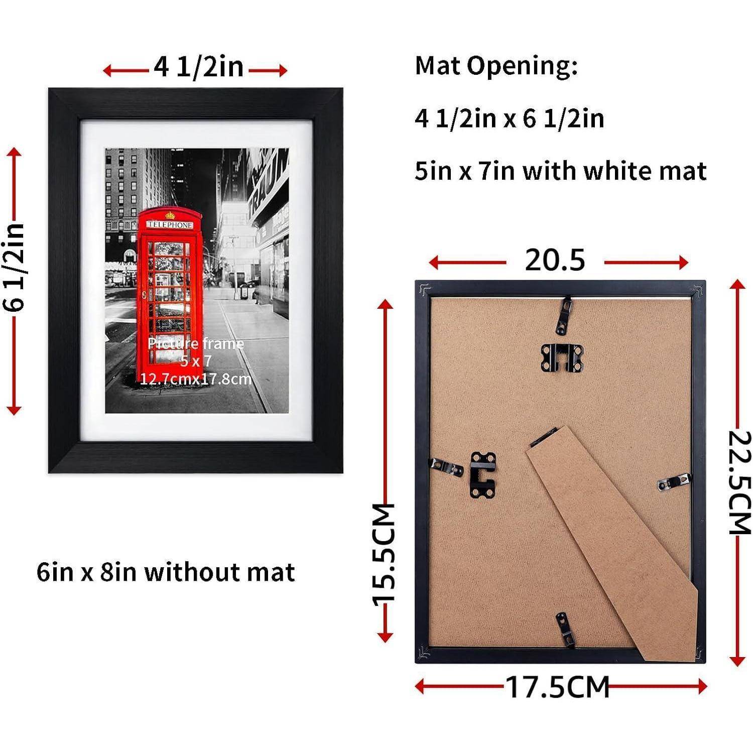 Bilderrahmen 13x18 cm 6er-Set für Wand und Tisch Holzmaserung diverse