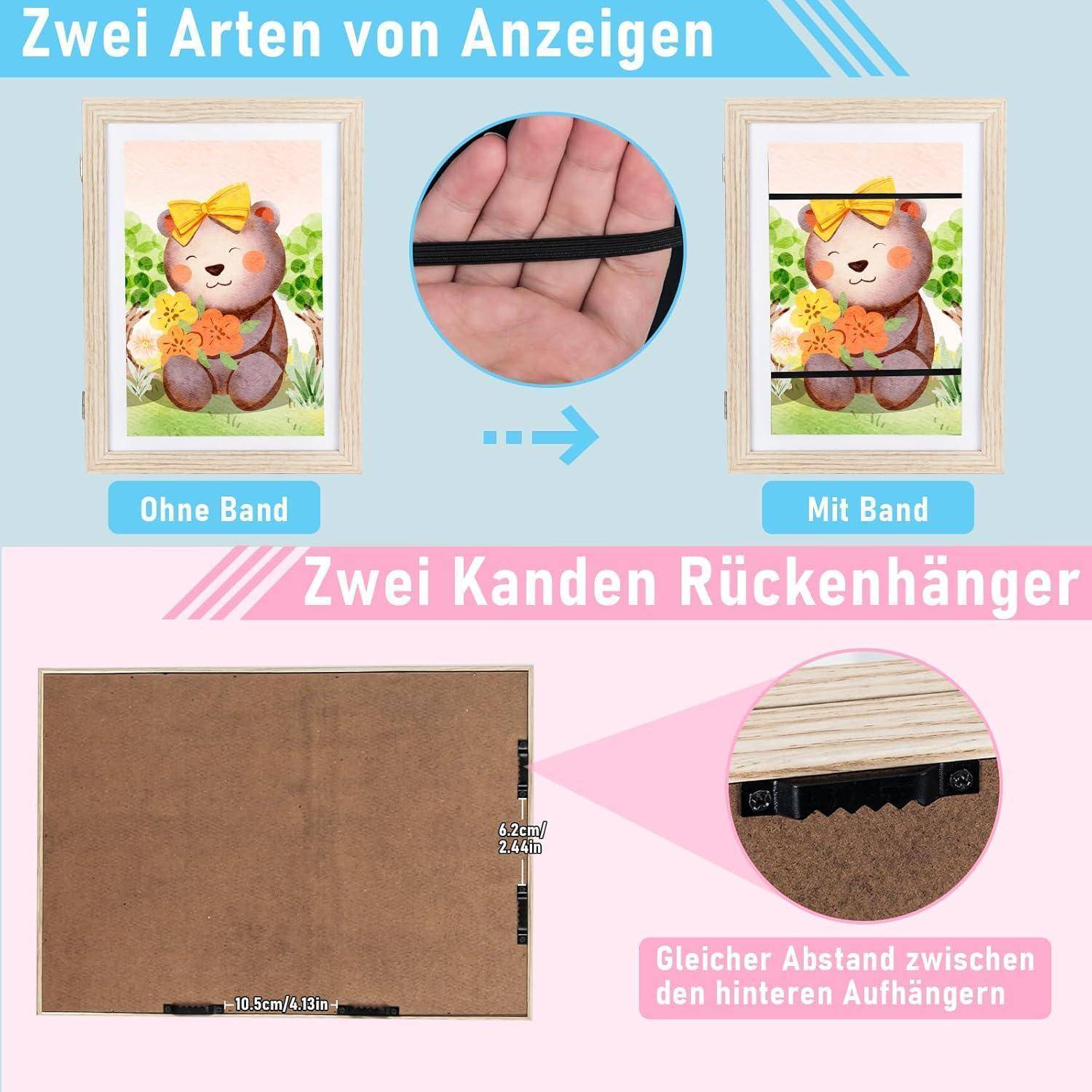 A4 Bilderrahmen Kinderzeichnungen Kinderkunst Wechselrahmen Befüllbaar