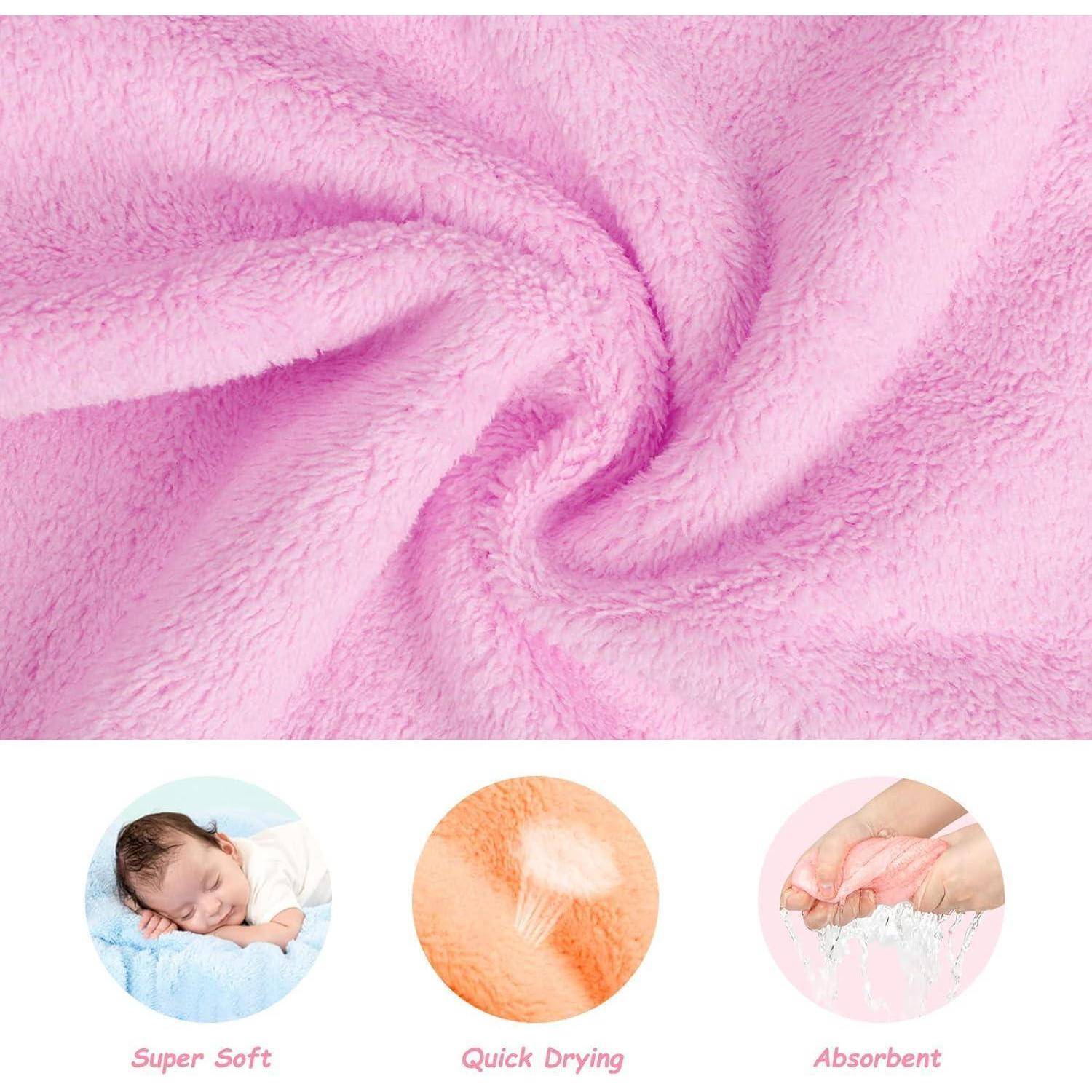 Baby-Waschlappen Mikrofaser Korallen-Fleece 24 Stück Saugfähige Tücher