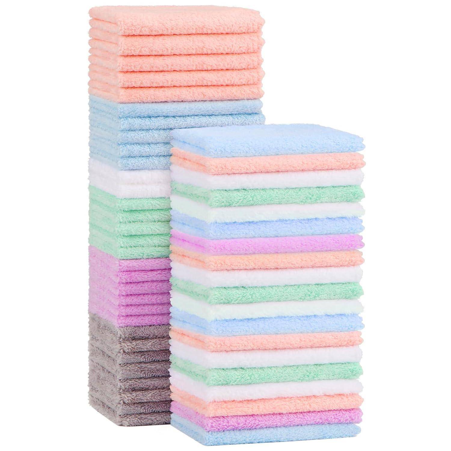 Baby Waschlappen 50er-Pack Mikrofaser Coral Fleece Gesichtstücher 7x9
