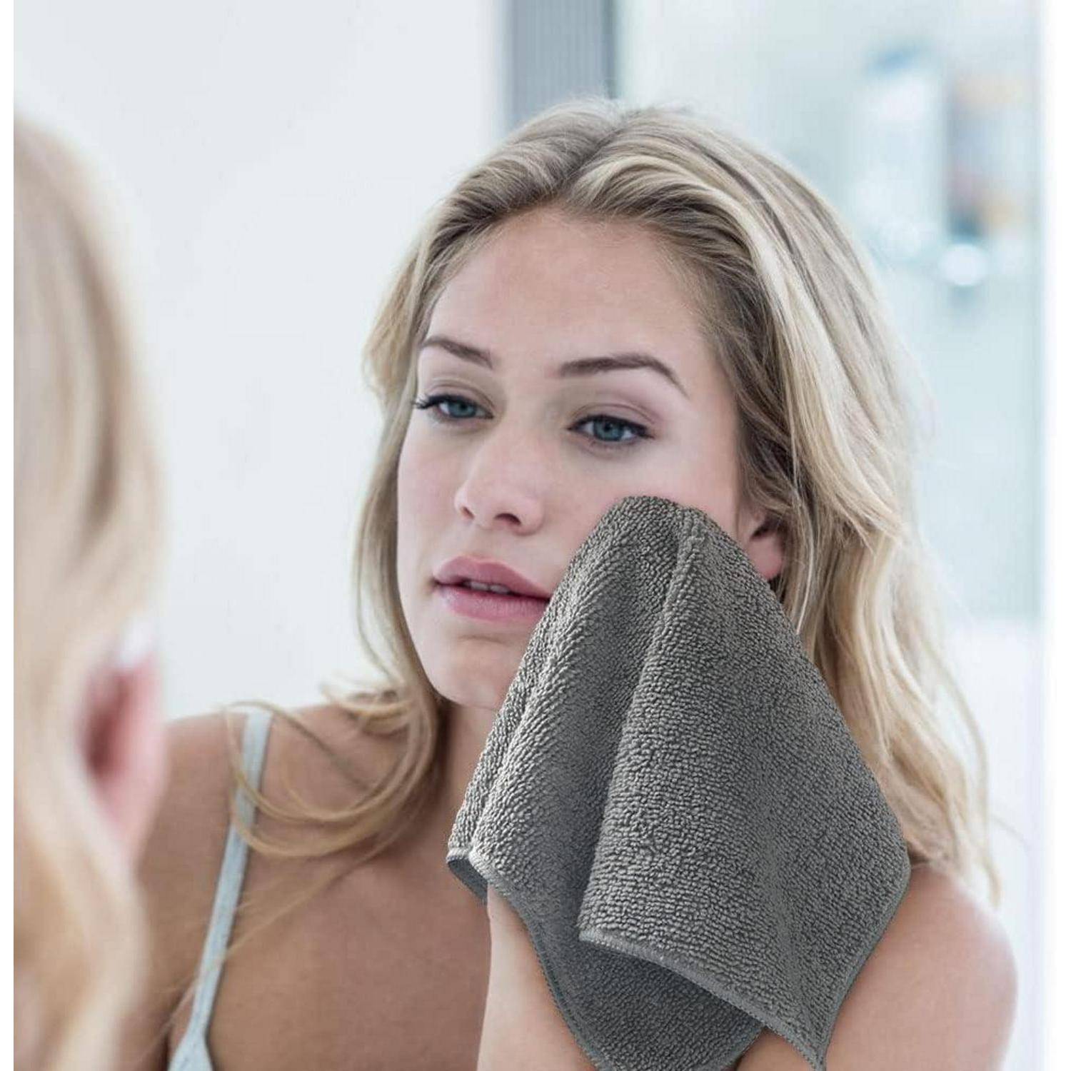 Mikrofaser Waschlappen Handtuch Set saugfähig weich Spa Hotel