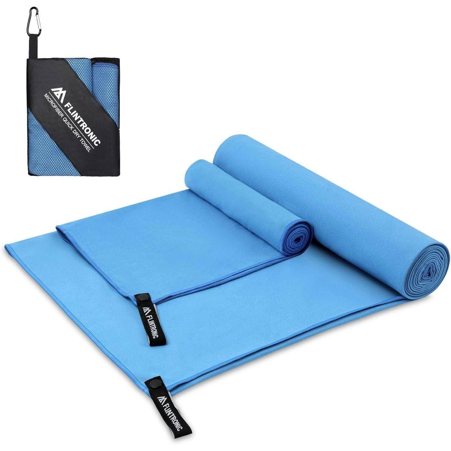 Mikrofaser Handtuch Himmelblau 180x60cm + 80x40cm Set