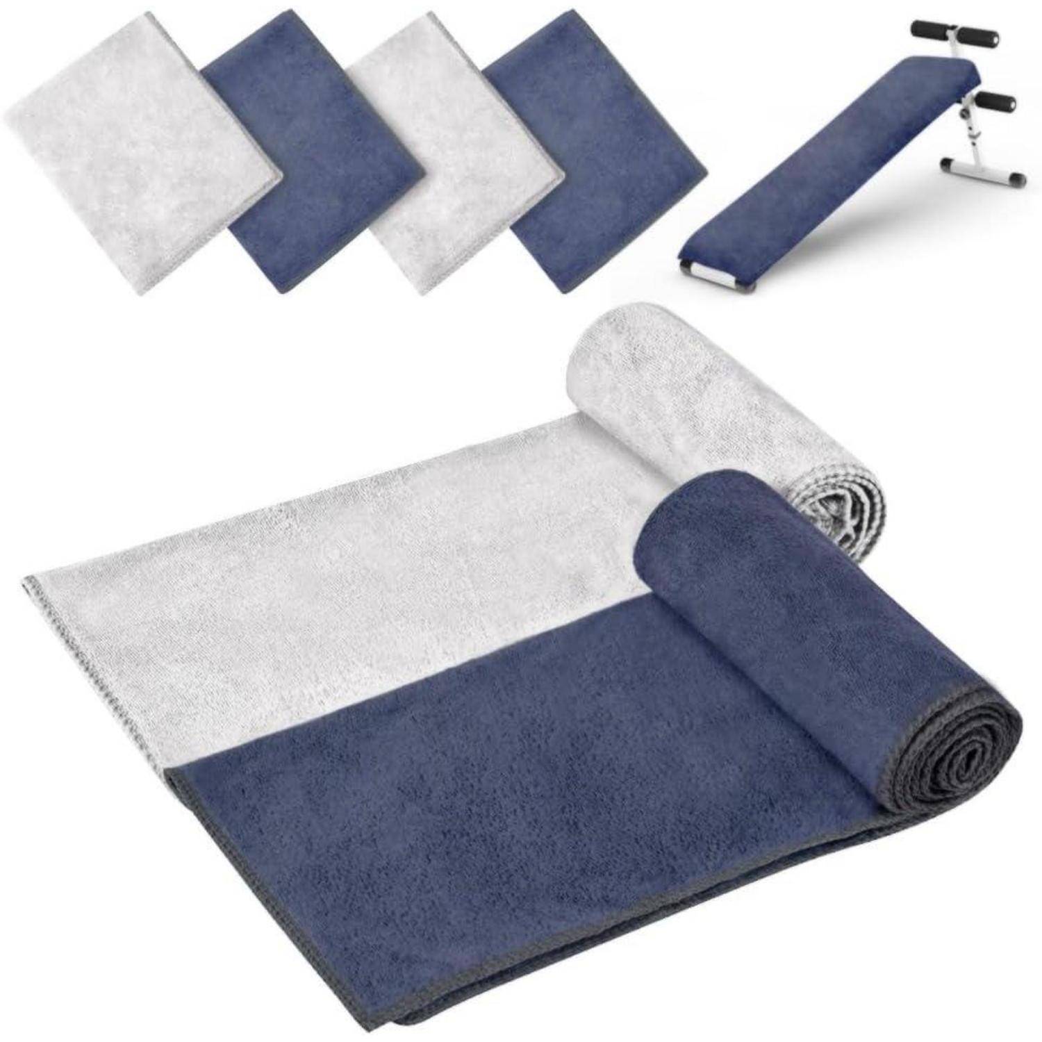4er Set Microfaser Handtücher für Fitness und Sport 30x70cm