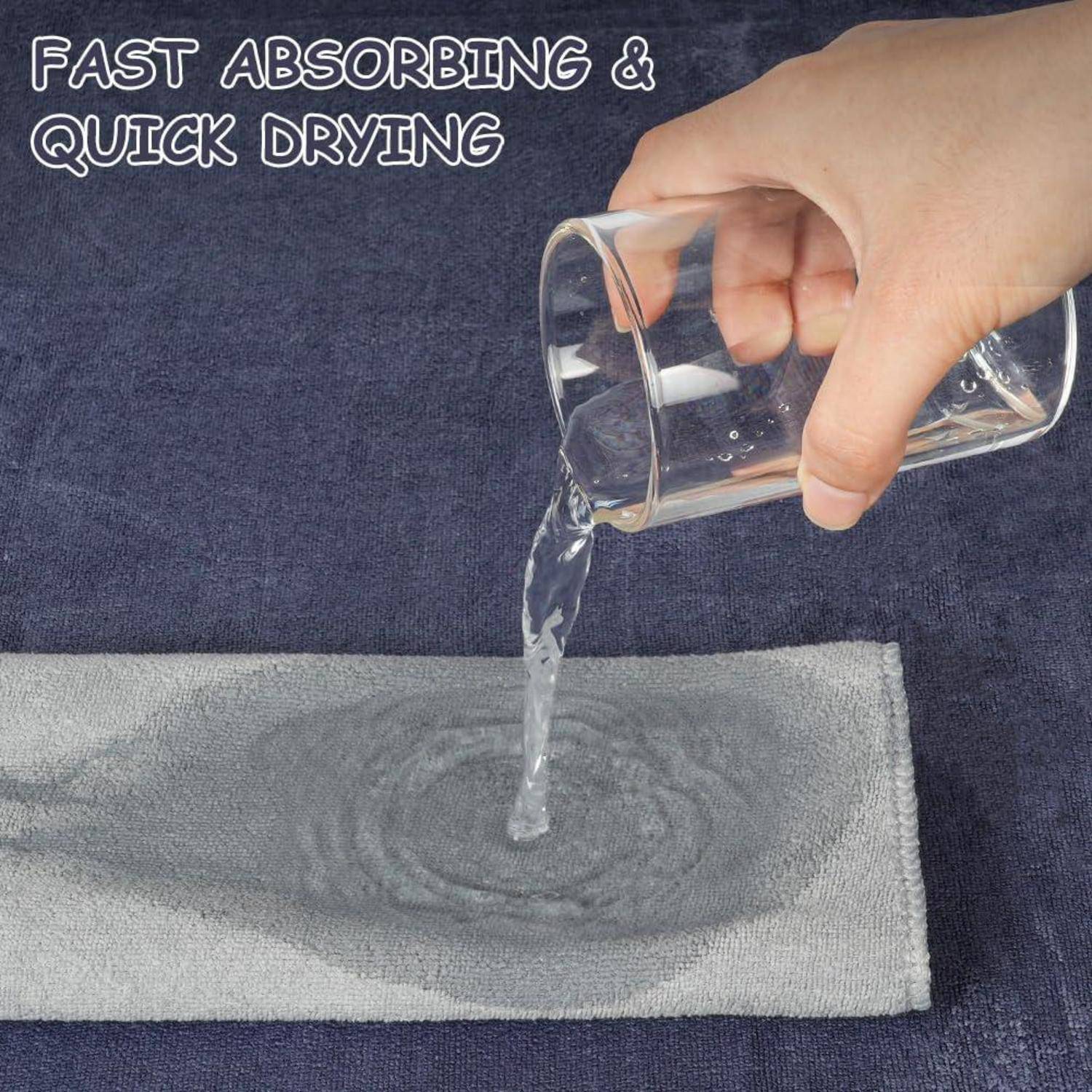 4er Set Microfaser Handtücher für Fitness und Sport 30x70cm