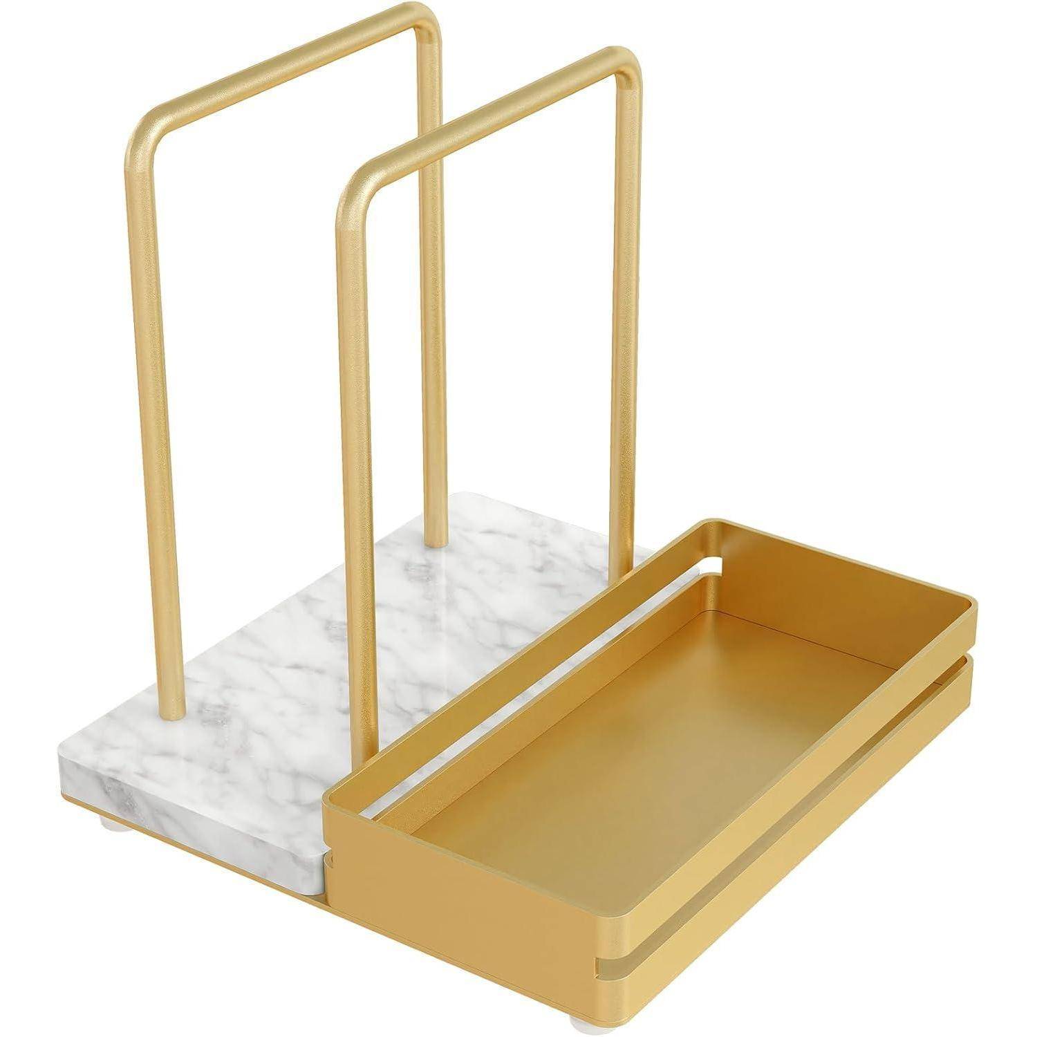 Serviettenhalter aus Metall und Marmor goldfarbenaddWidgetTitleSTWWO