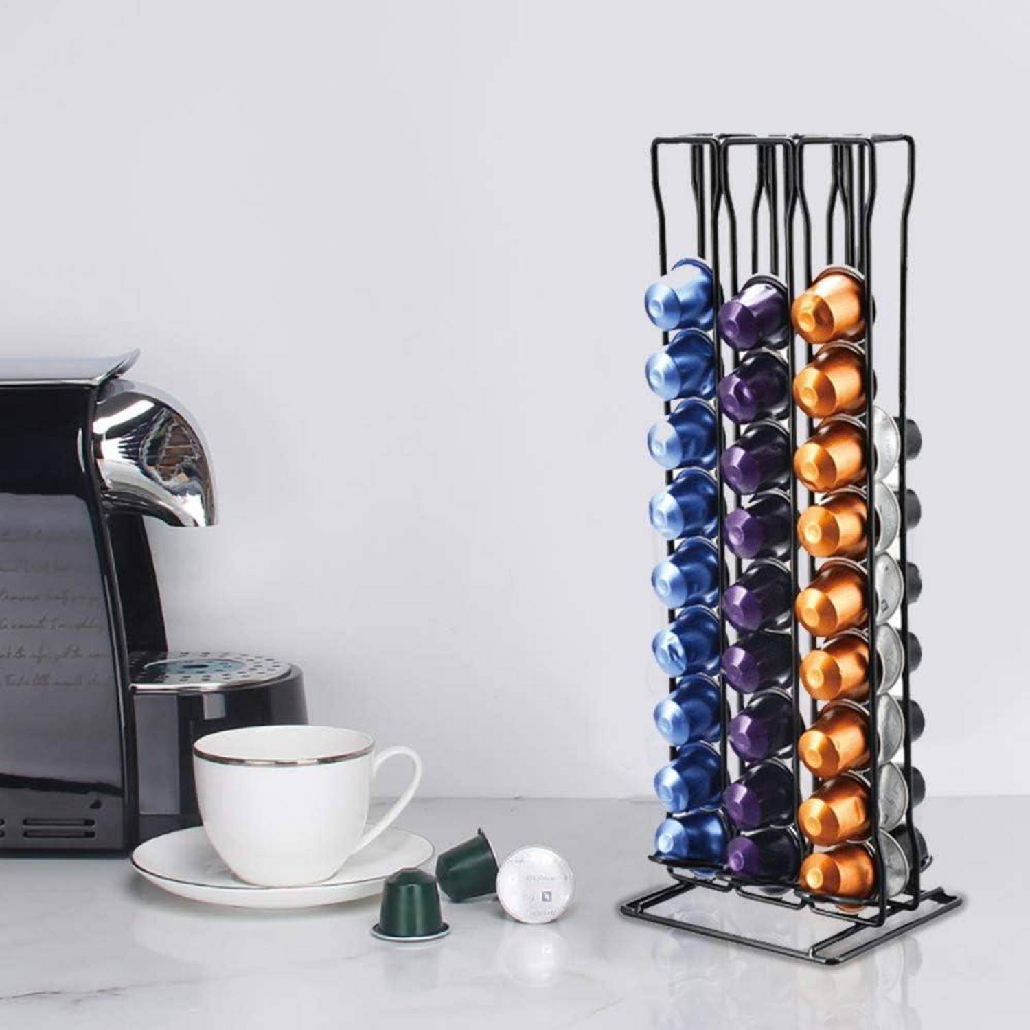Kapselhalter für 60 Nespresso KaffeeKapseln Metall Stand