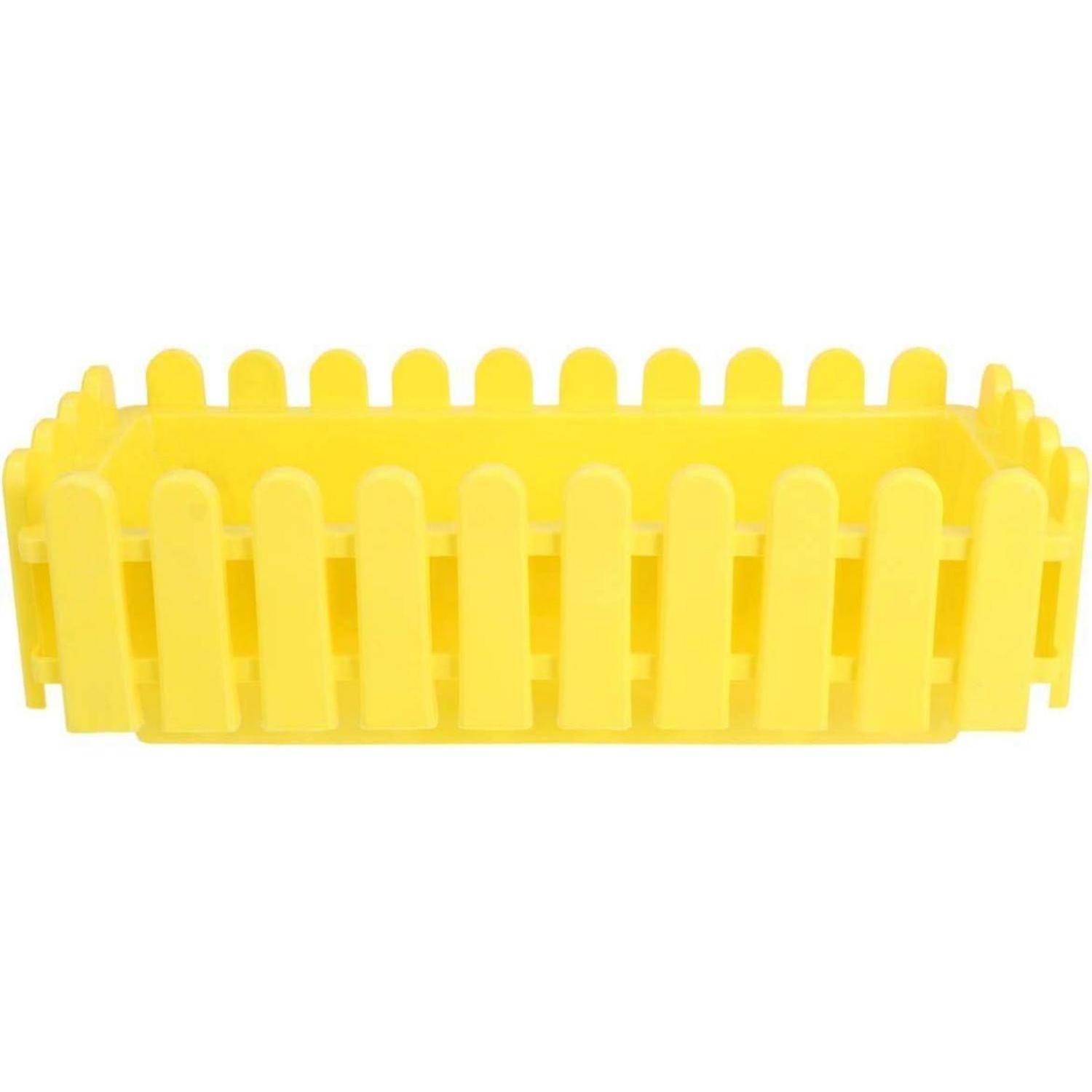 Rechteckiger Blumenkasten Kunststoff Balkon Pflanzen 43,8x18,5x13,5cm