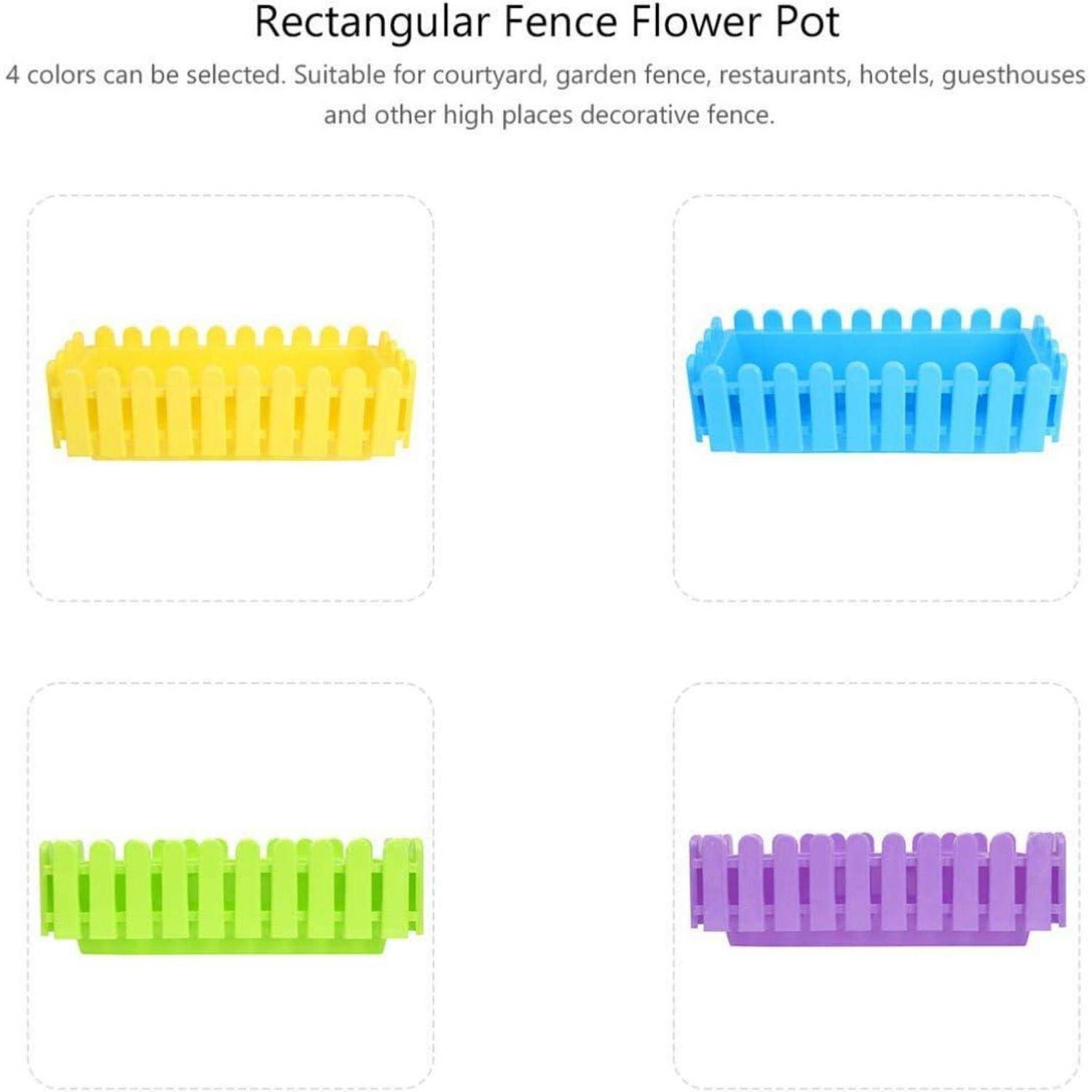 Rechteckiger Blumenkasten Kunststoff Balkon Pflanzen 43,8x18,5x13,5cm