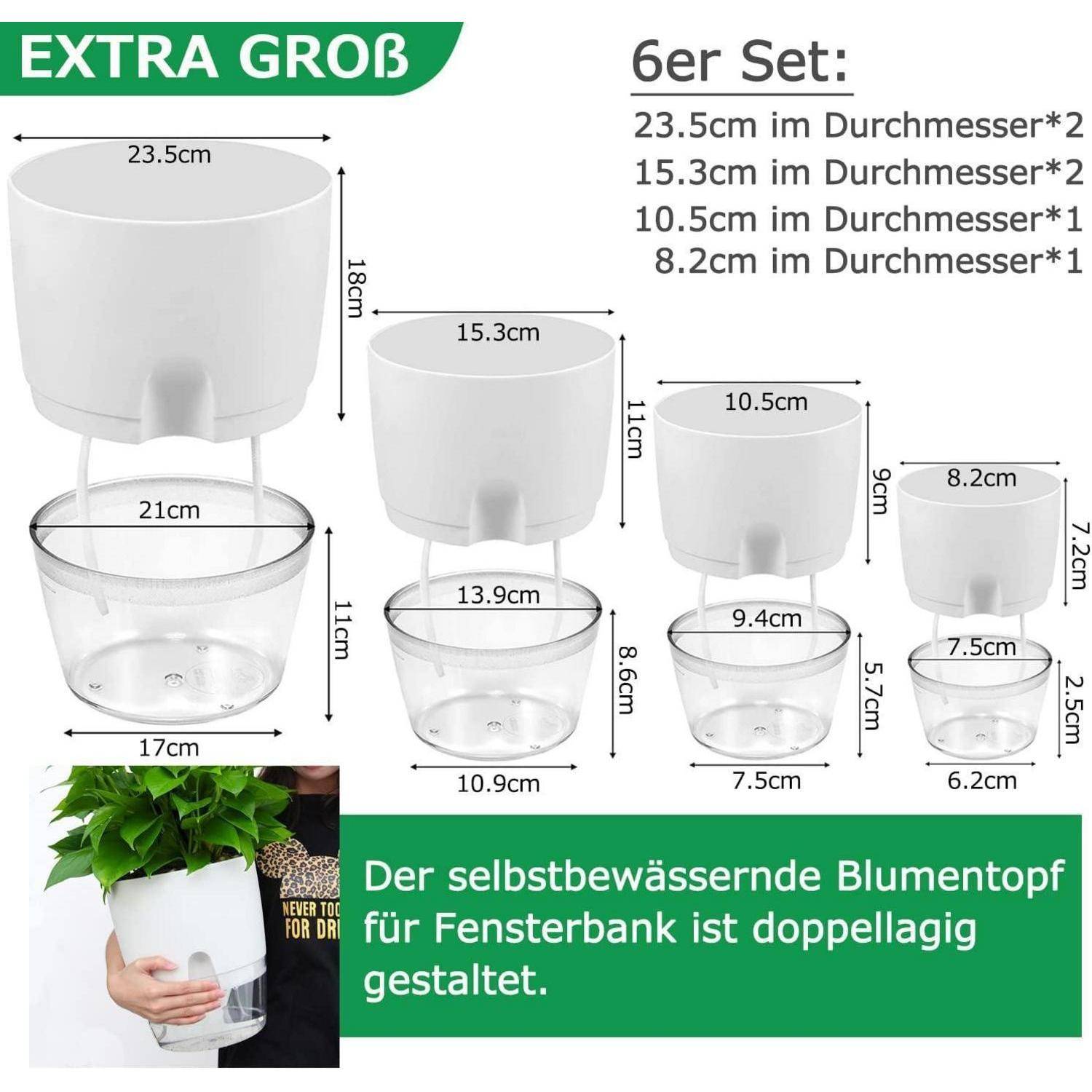 Blumentopf mit Bewässerungssystem, Kräutertopf Küche Set