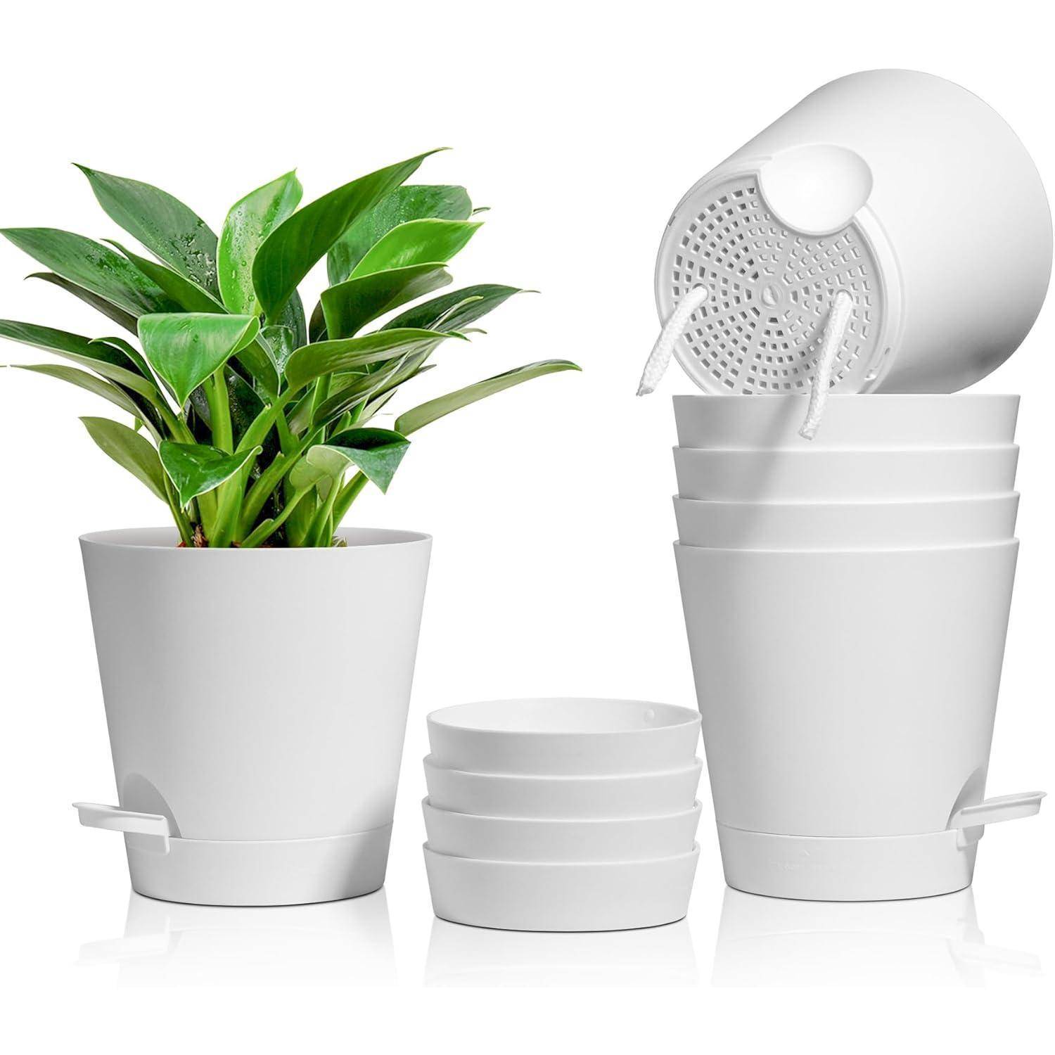 16,5cm Kunststoff Blumentopf Bewässerungssystem 6er-Set