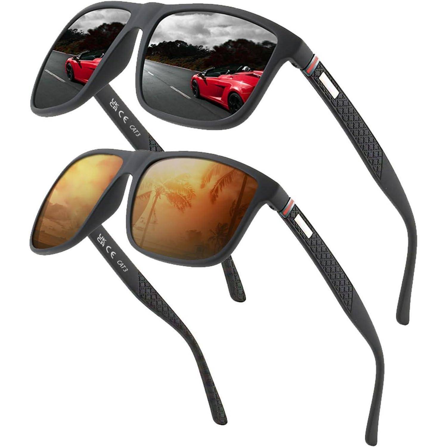 Polarisierte Sonnenbrille Herren/Damen Vintage HD-Pilotobjektive