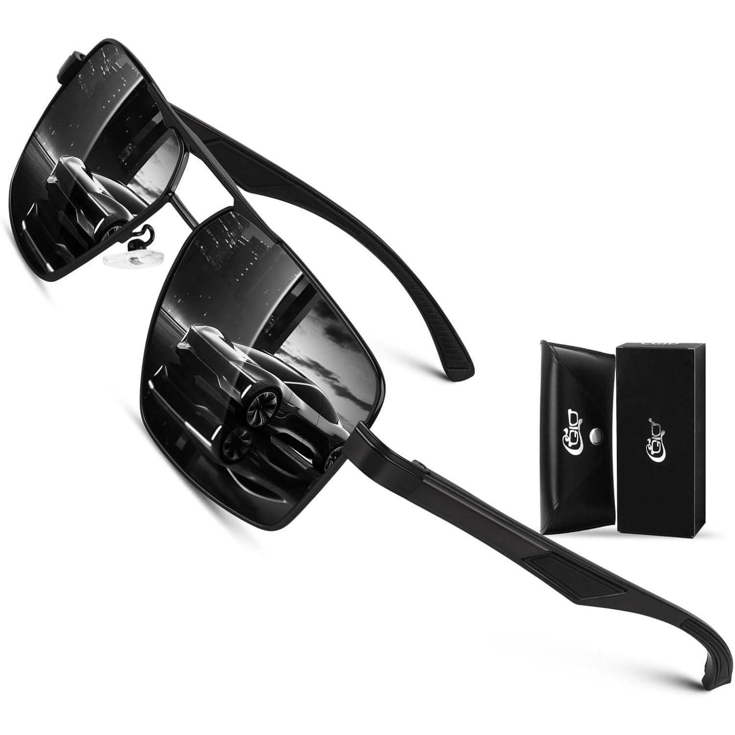 Pilotenbrille Polarisiert Al-Mg Metallrahmen UV400 Schutz CAT3