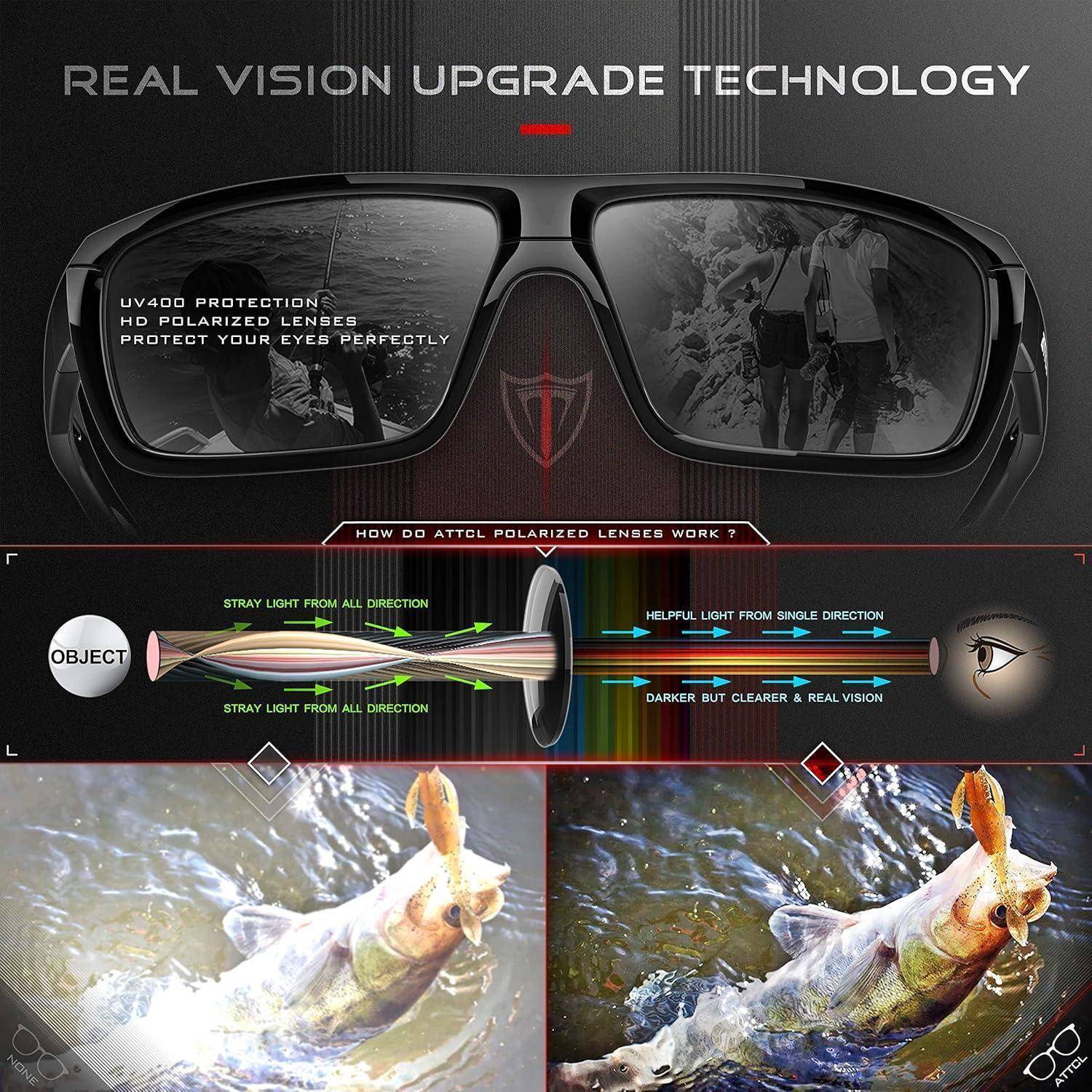 Herren Polarisierte Sport Sonnenbrille UV-Schutz TR90 Ultraleicht