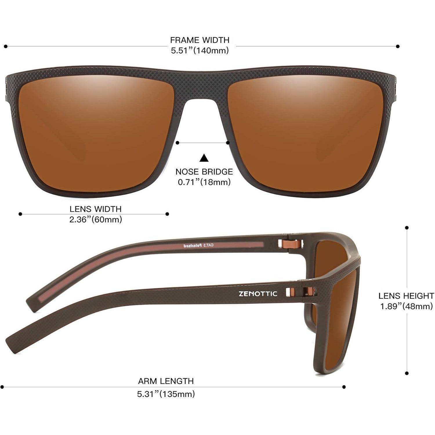 Polarisierte Sonnenbrille Herren TR90 Rahmen UV400 Schutz Quadrat