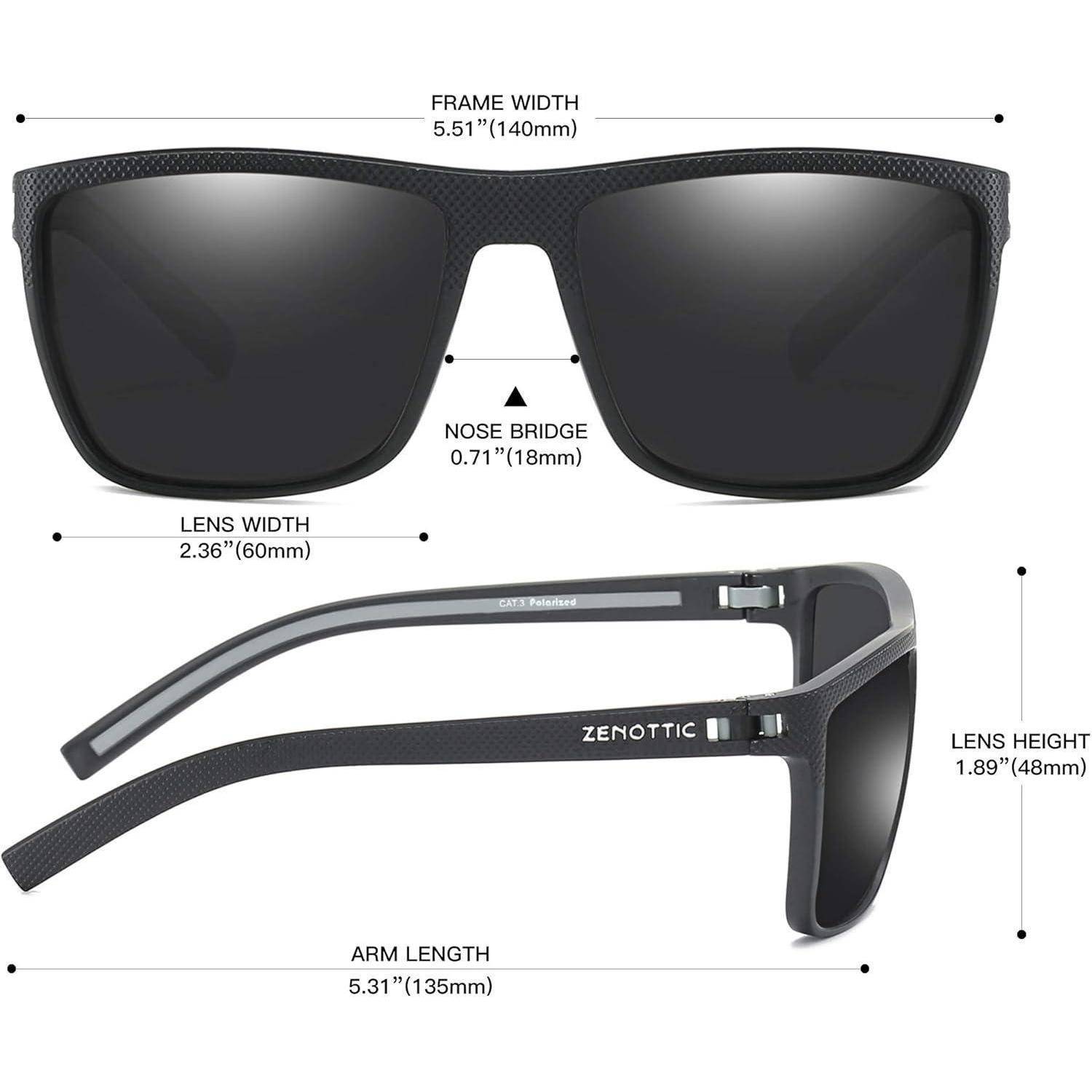 Sonnenbrille Diagramm mit Rahmenbreite 5,51