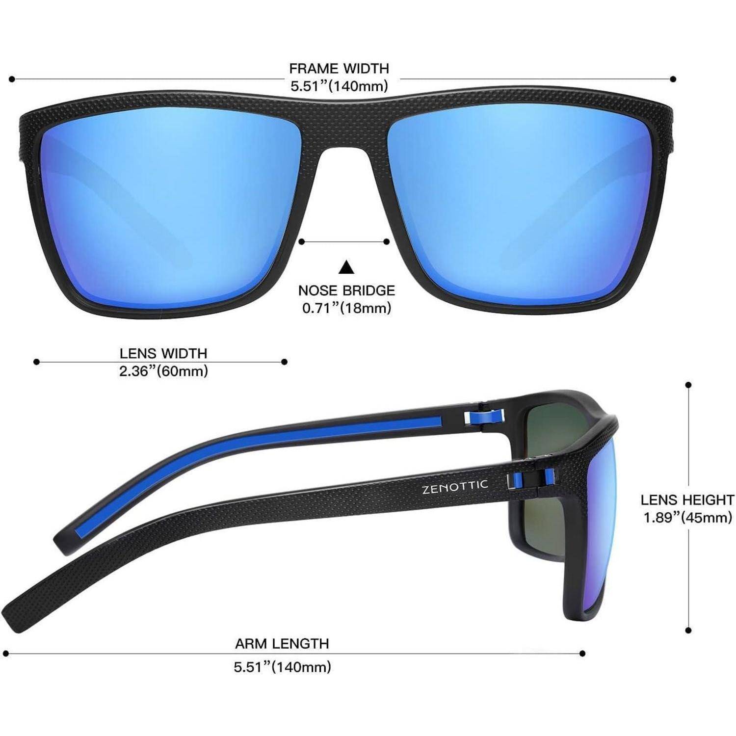 Polarisierte Sonnenbrille Herren TR90 Rahmen UV400 Schutz Quadrat C13