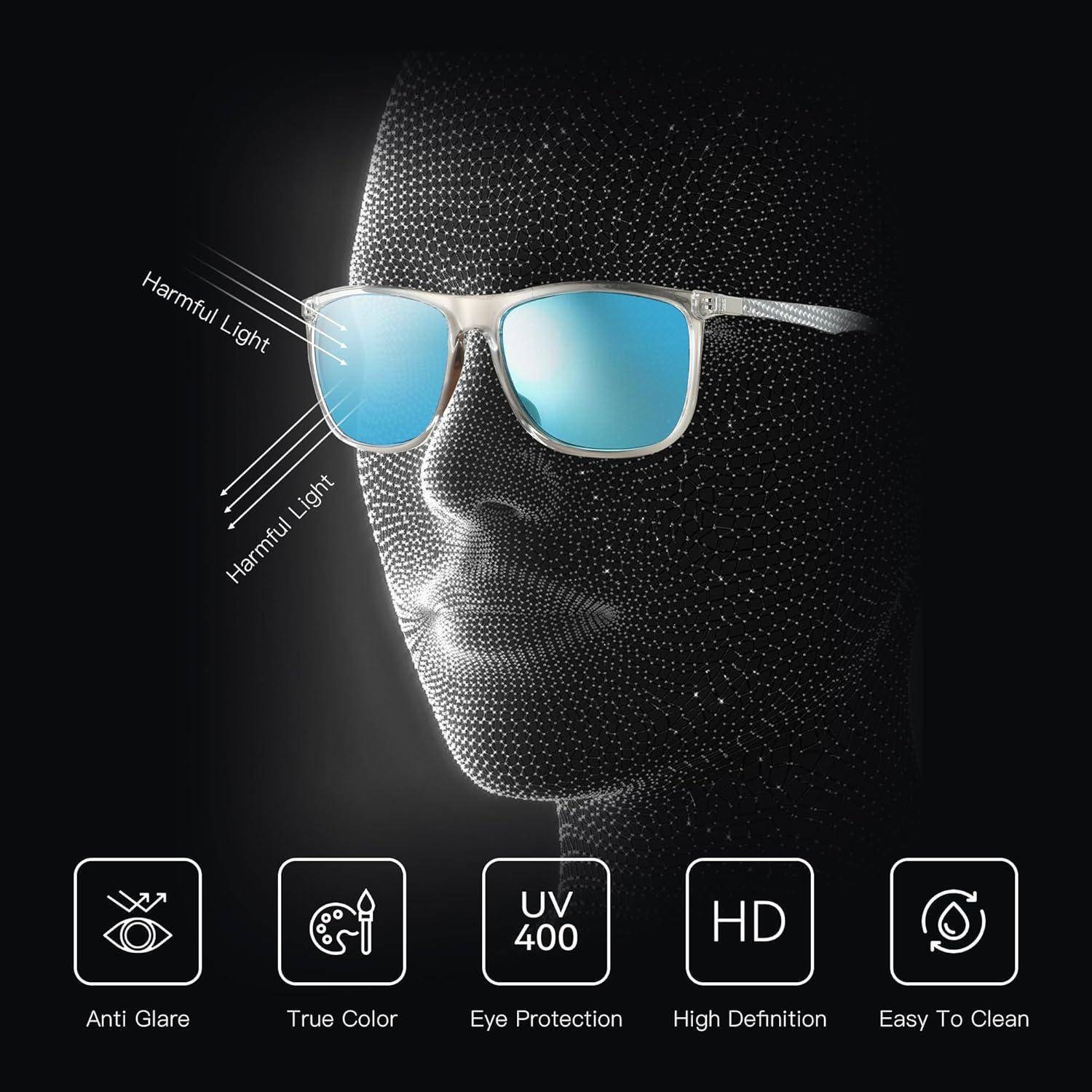 Sonnenbrille zum Abwehren von schädlichem Licht, mit Merkmalen: Blendschutz, originalgetreue Farbwiedergabe, UV 400 Schutz, hochauflösende Sicht, einfach zu reinigen.