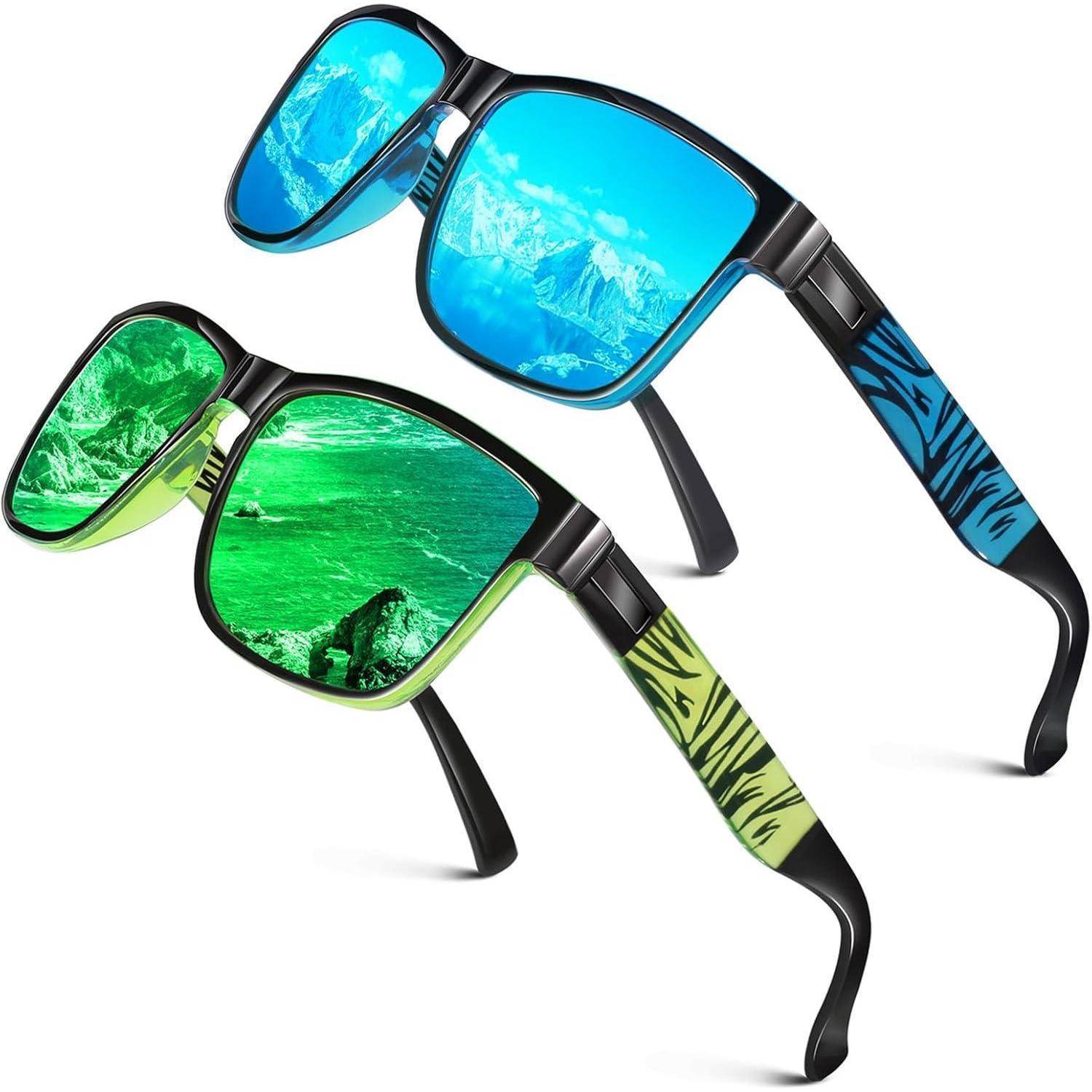 Polarisierte Sonnenbrille UV400 Schutz Herren Damen Quadratisch