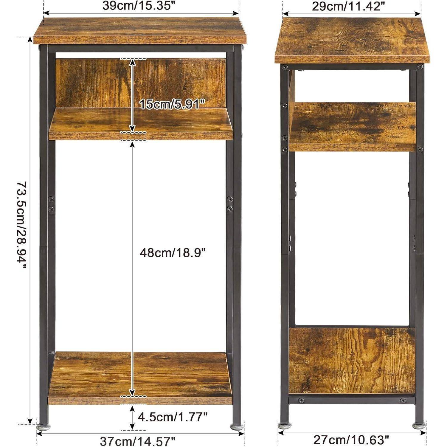 Beistelltisch Nachttisch Sofatisch 3 Ebenen Industrie-Design