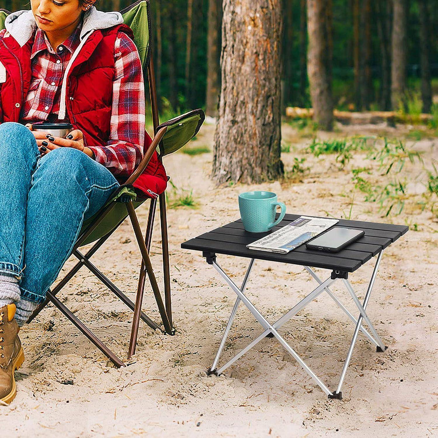 Tragbarer Campingtisch Klapptisch Aluminium mit Tragetasche für