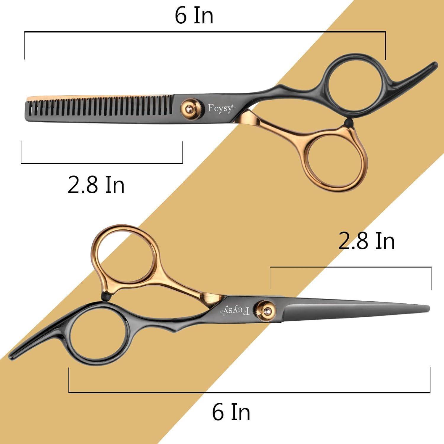 Friseurschere Haarschneideschere Effilierschere Set 11 Stk Profi