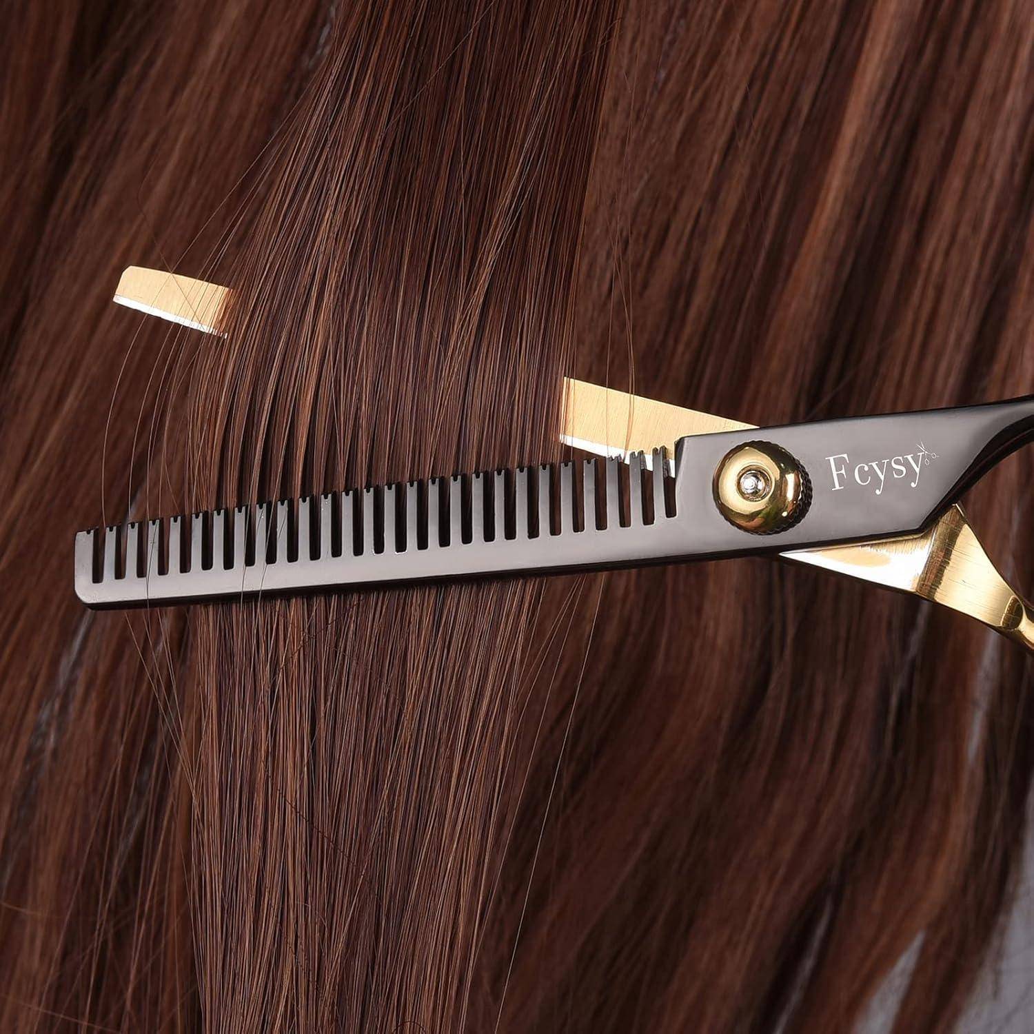 Friseurschere Haarschneideschere Effilierschere Set 11 Stk Profi