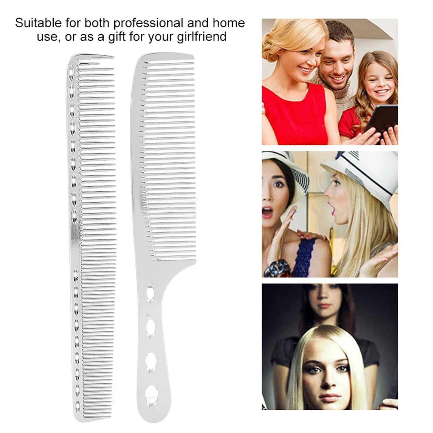 Aluminium Metall HaarKamm Set für Haarstyling & Schneiden