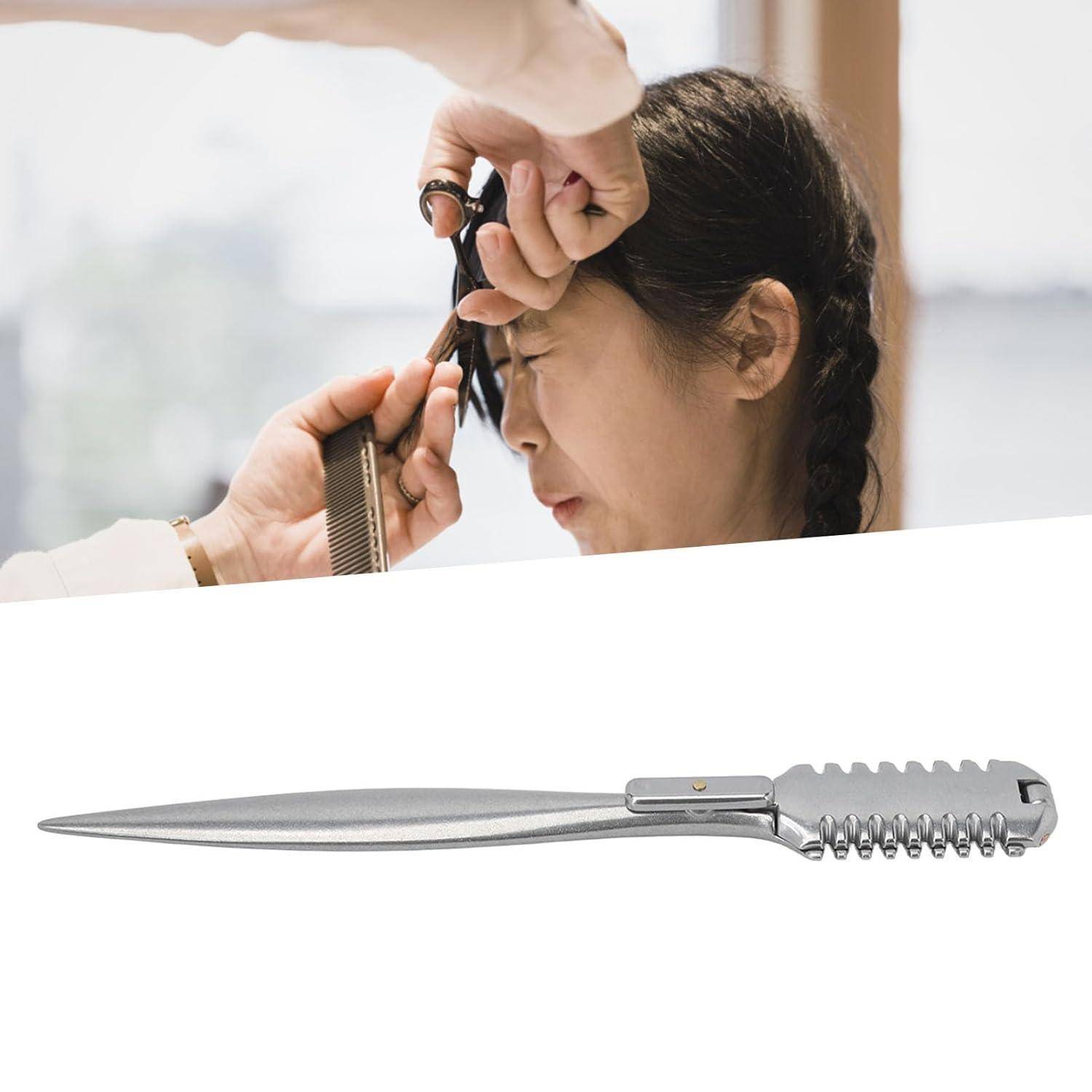 Doppelseitiger Effilierkamm Haarschneider Kamm Haarkamm aus Metall