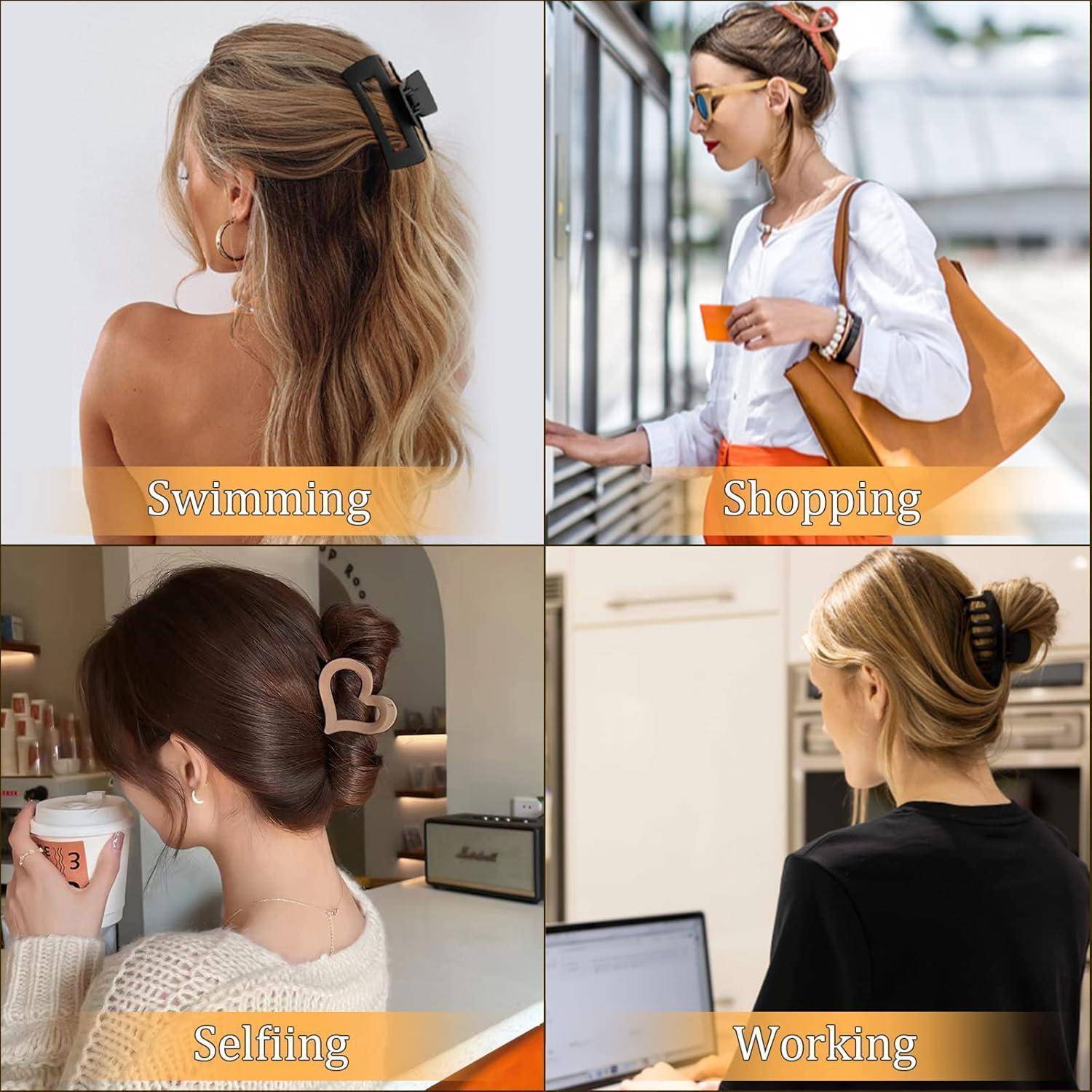 Haarklammer 8er Set für Damen und Mädchen, Große Rutschfeste