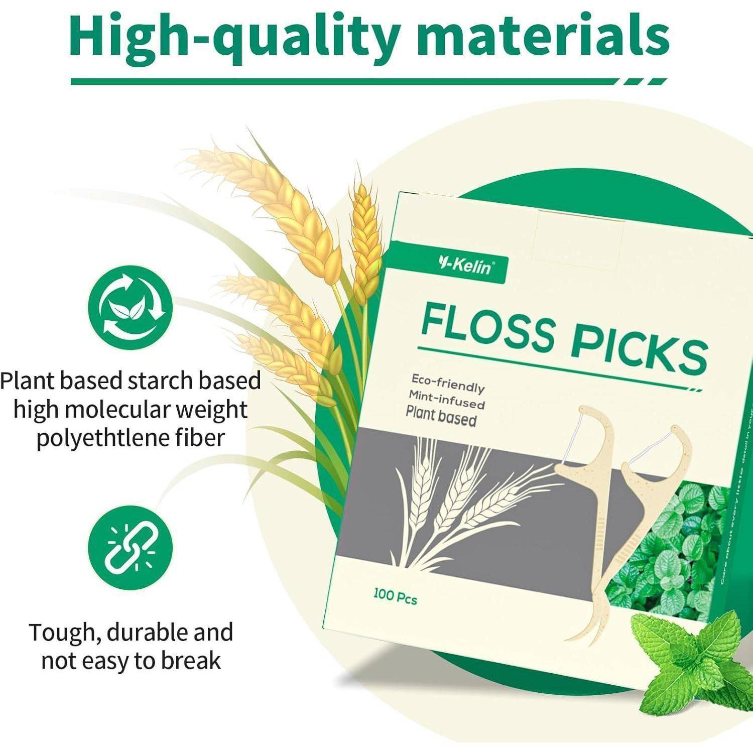 Zahnseide-Sticks Zahnseide-Picker Zahnstocher natürlich vegan