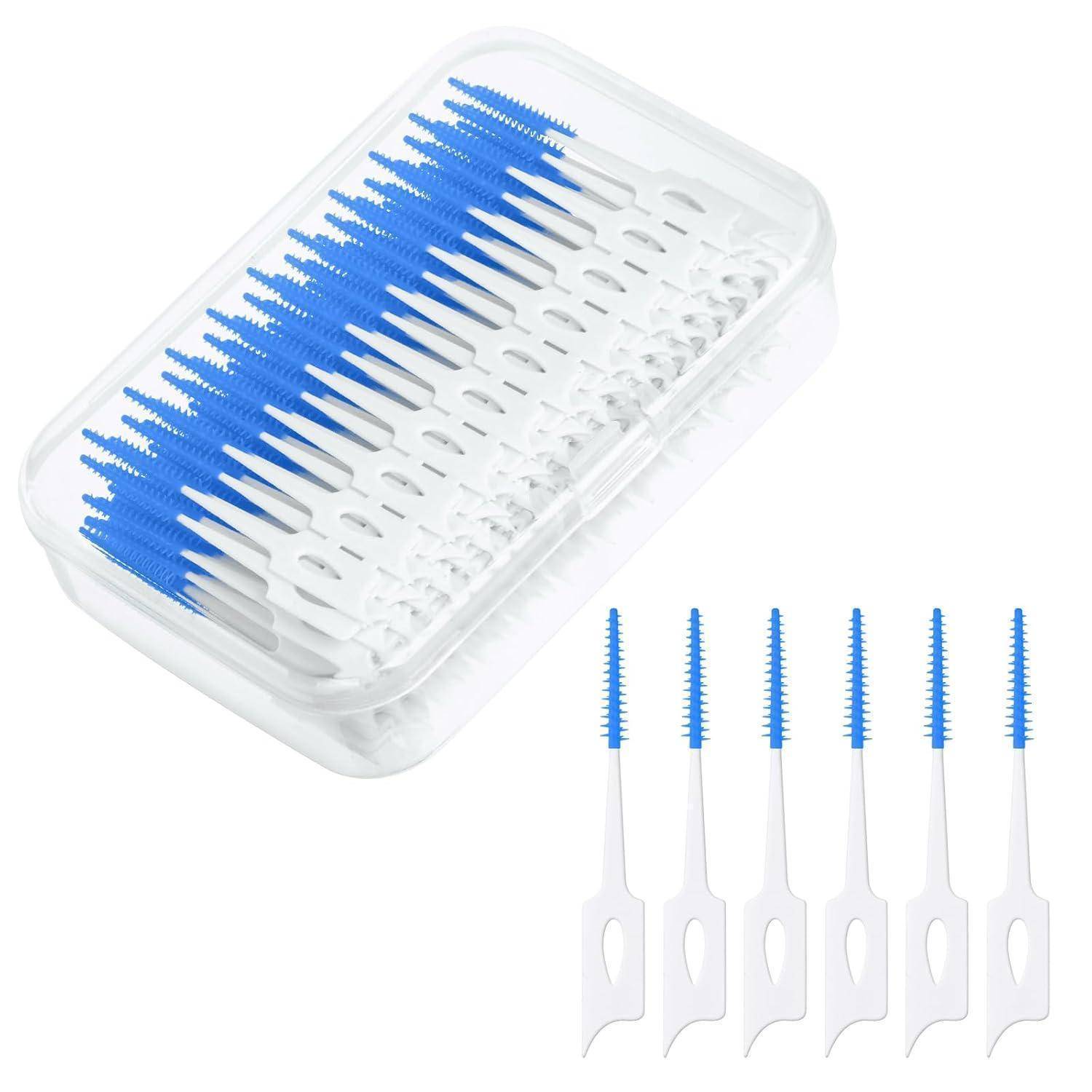 Interdentalbürsten 220 Stück Silikon Zahnzwischenraumbürsten Dual-Use