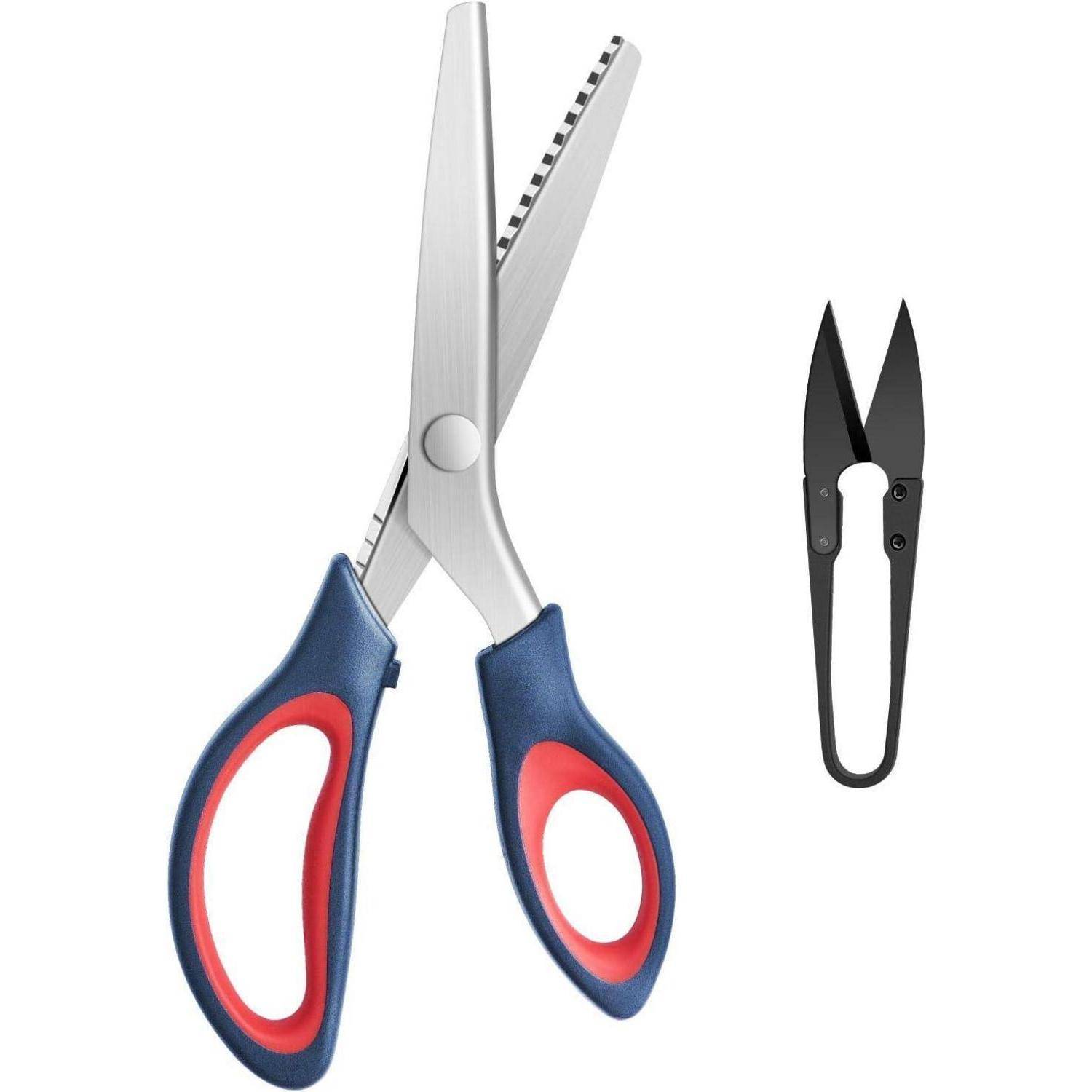 Zackenschere Set inkl. Gezackte Schere und Fadenschneider, Stoffschere