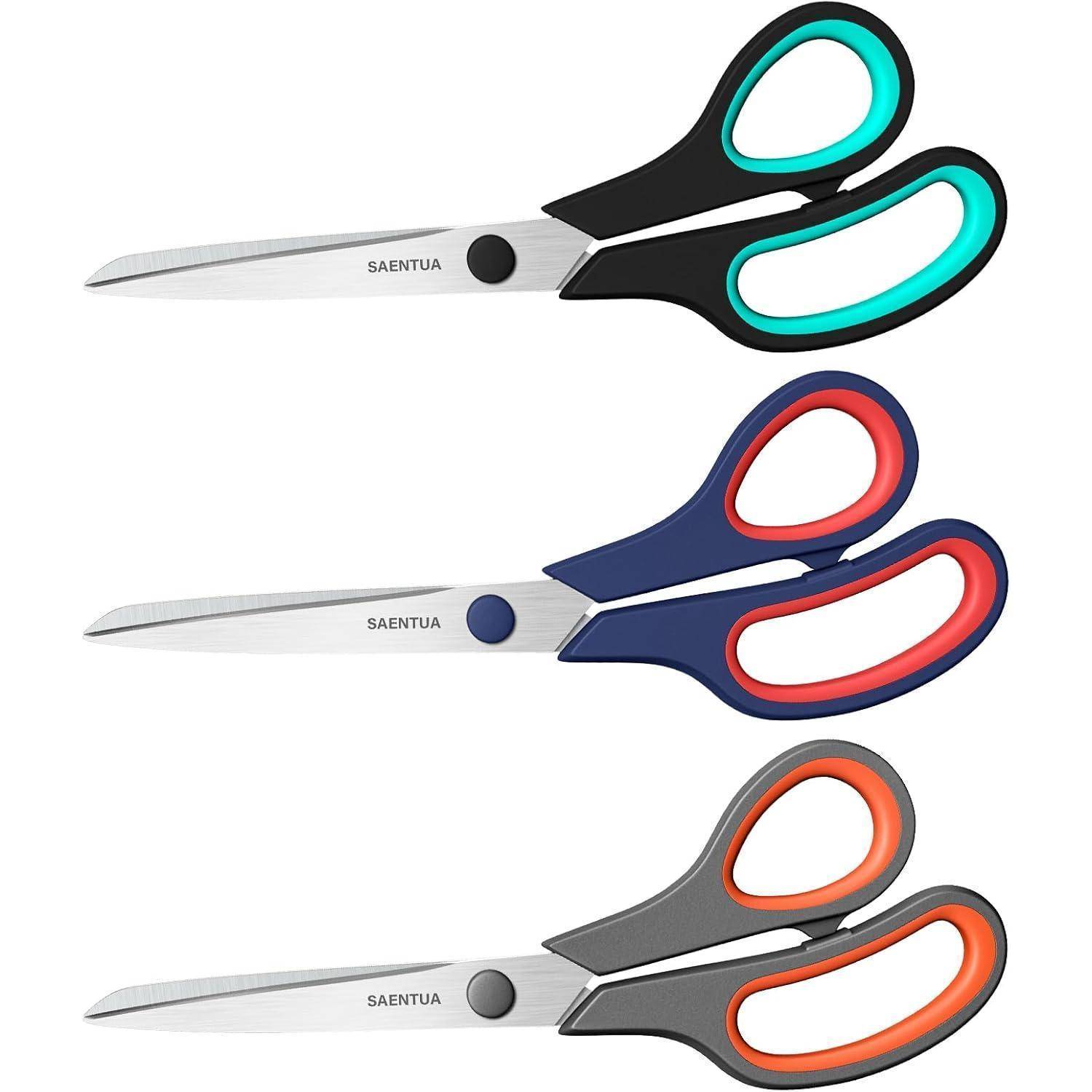 Edelstahl Scheren Set 3 Stück 21cm ultrascharfe Klingen für Büro