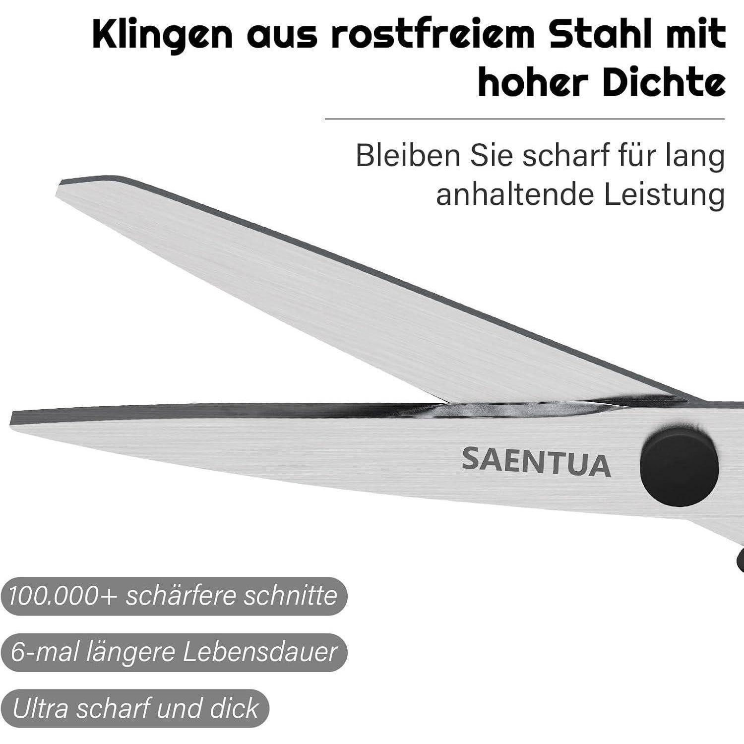 Edelstahl Scheren Set 3 Stück 21cm ultrascharfe Klingen für Büro