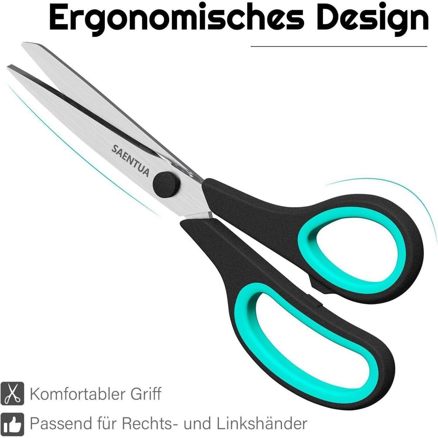 Edelstahl Scheren Set 3 Stück 21cm ultrascharfe Klingen für Büro