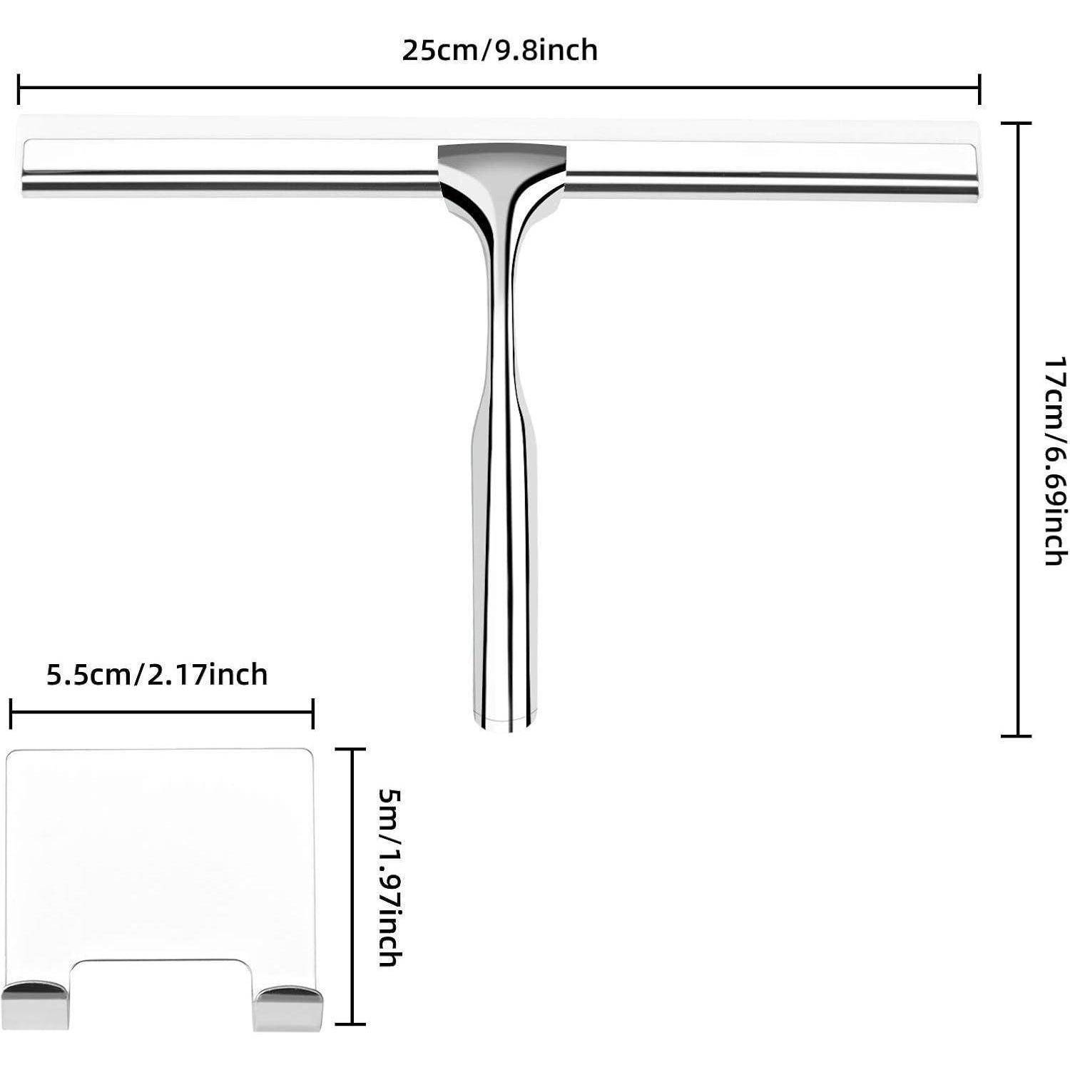 Duschabzieher Edelstahl 25cm, Fensterabzieher