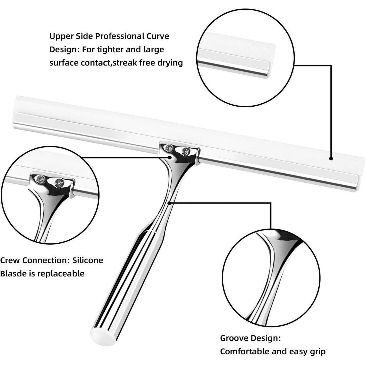 Duschabzieher Edelstahl 25cm, Fensterabzieher