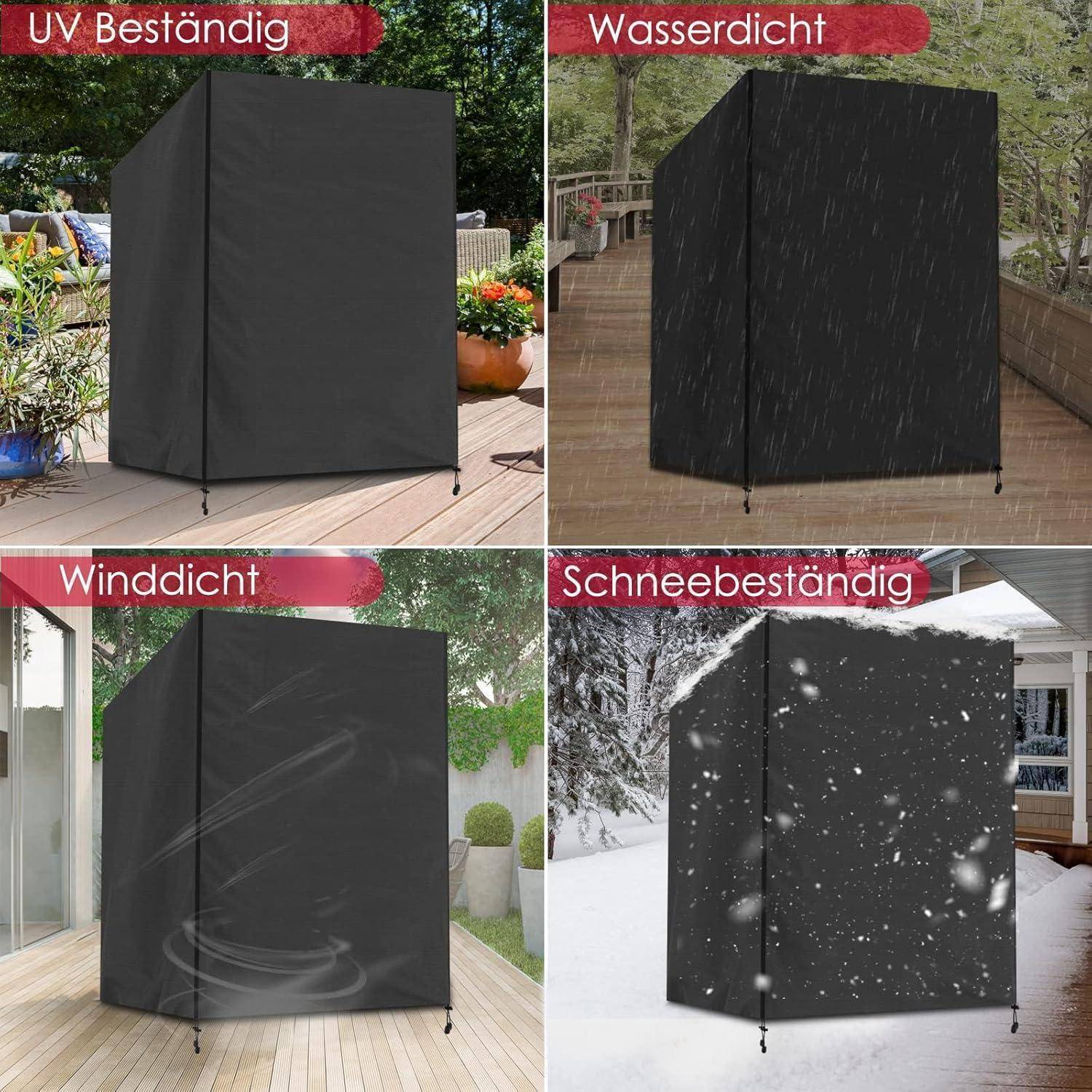 Strandkorbhülle 420D Oxford Schwarz 420D Oxford-120 x 90 x 155 140cm