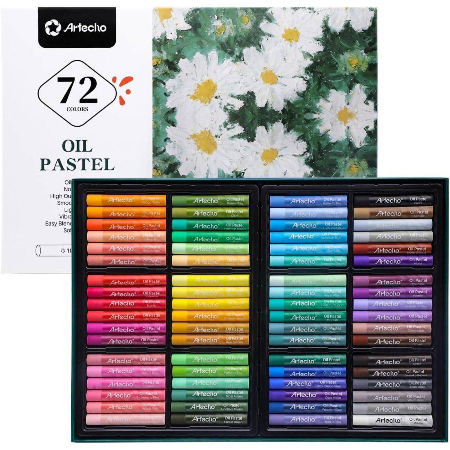 Ölpastellkreide 72 Set Farben Künstler Hobbymaler 72 Basis