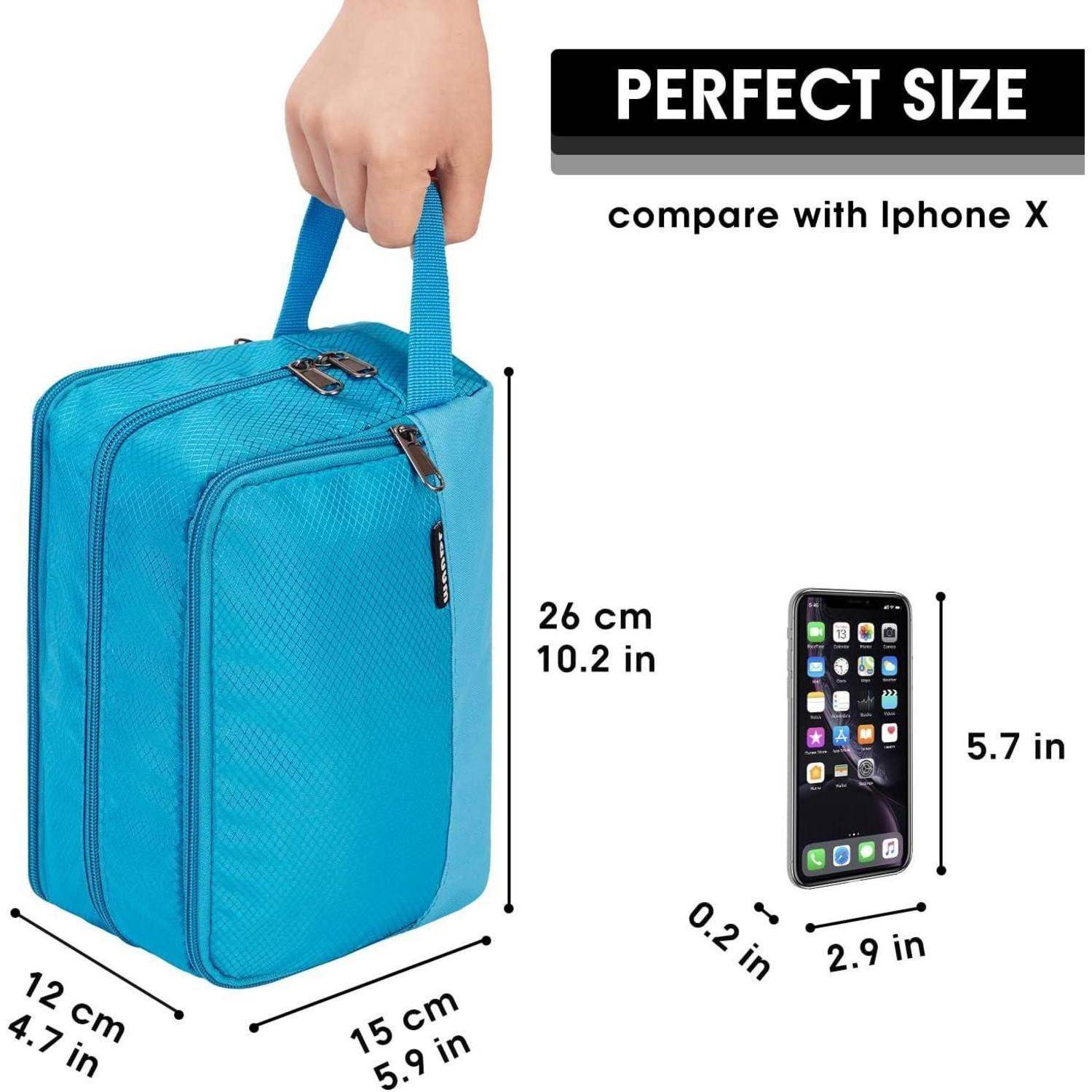 Kulturbeutel Herren Damen Reise Kosmetiktasche A-pures Himmelblau