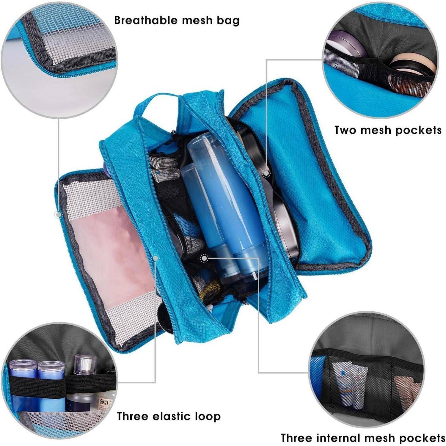 Kulturbeutel Herren Damen Reise Kosmetiktasche A-pures Himmelblau