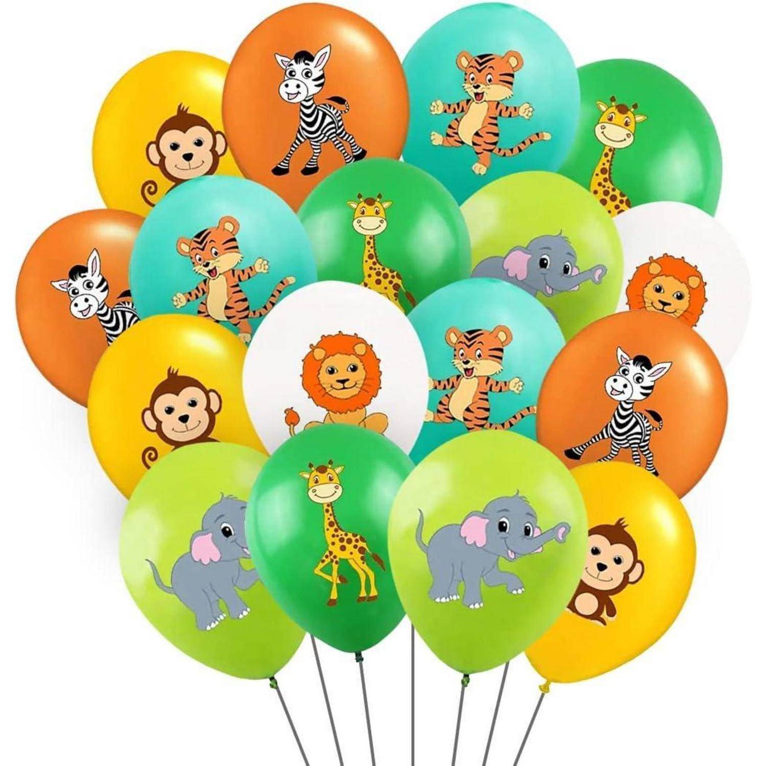 Luftballons Dschungel Safari 30 Stück 12 Zoll Latex Tier A