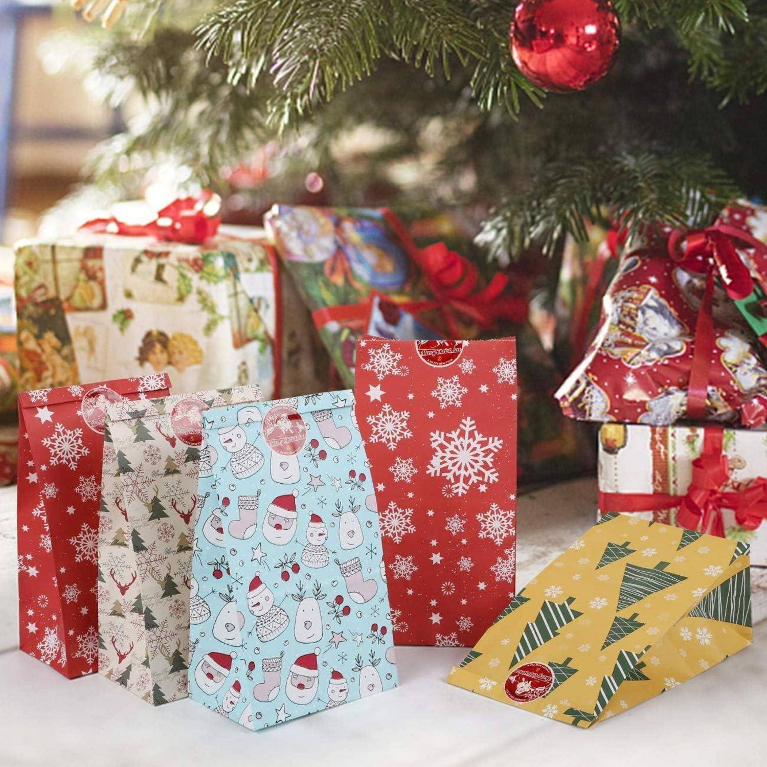 Geschenktüten 24 Weihnachten Adventskalender Aufkleber B
