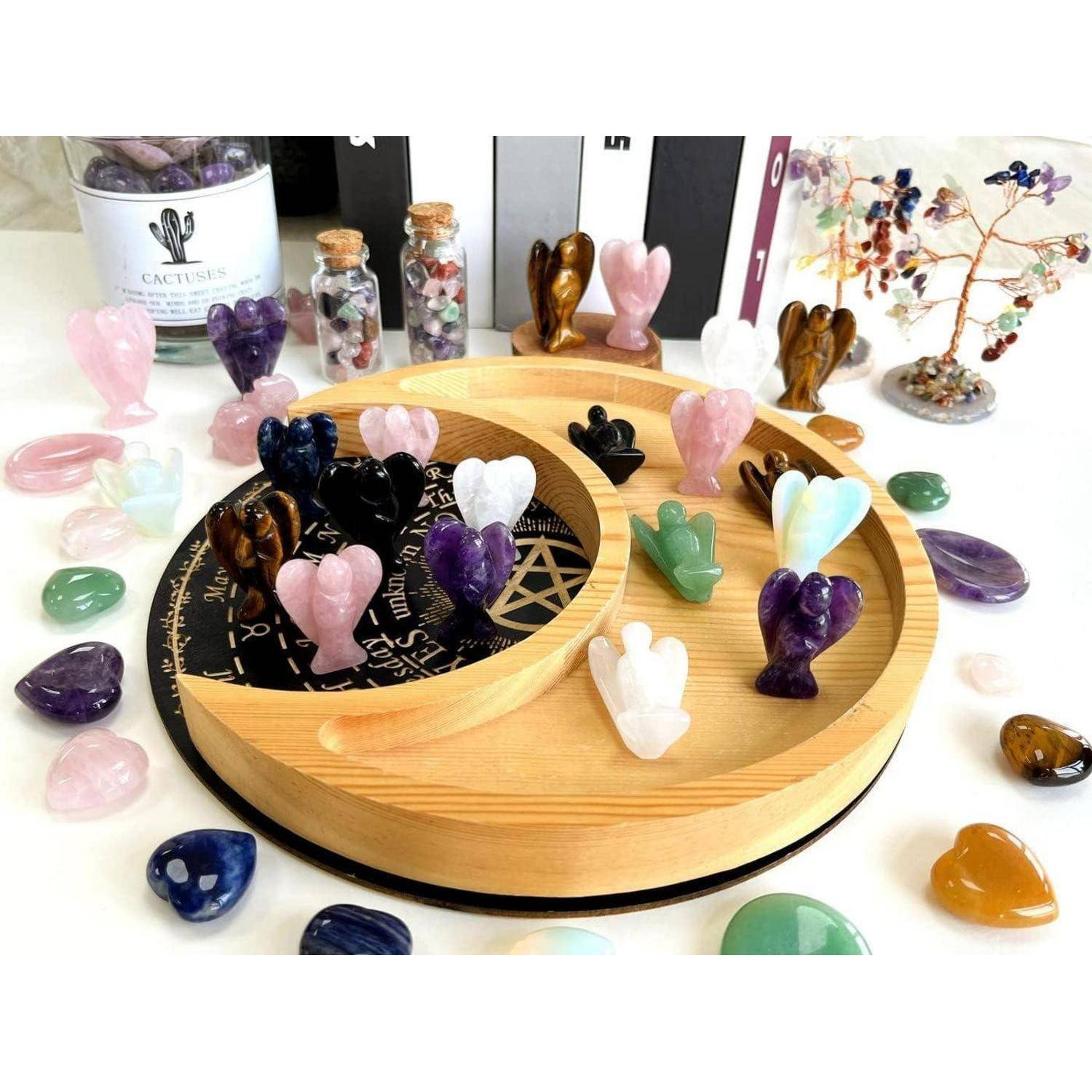 Schutzengel Figur Sodalith Kristall Reiki Geschenk I-blauer Sodalith