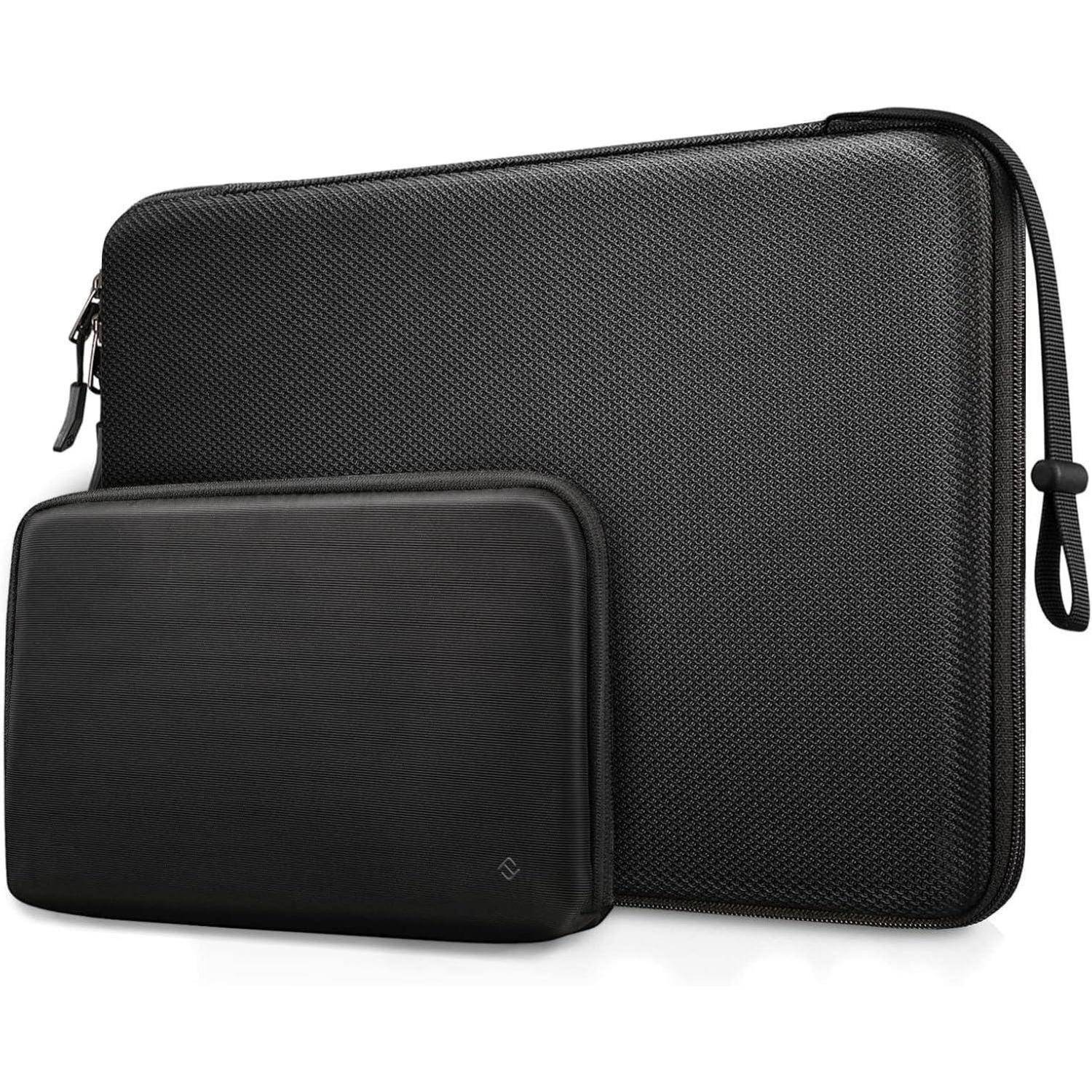 Laptop Tasche Hartschale Stoßfest 13,6 Zoll MacBook Schwarz 13-14 Zoll