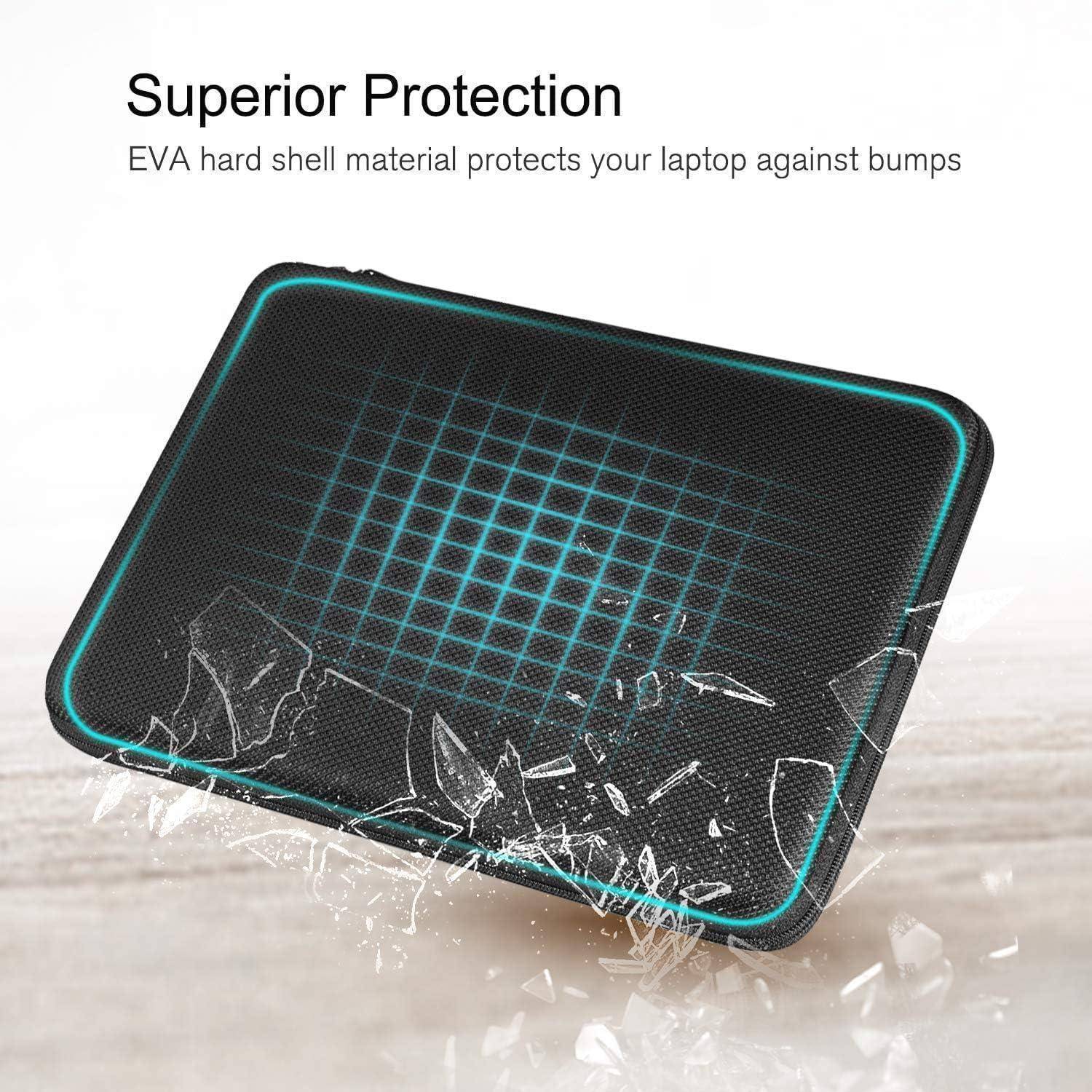 Laptop Tasche Hartschale Stoßfest 13,6 Zoll MacBook Schwarz 13-14 Zoll