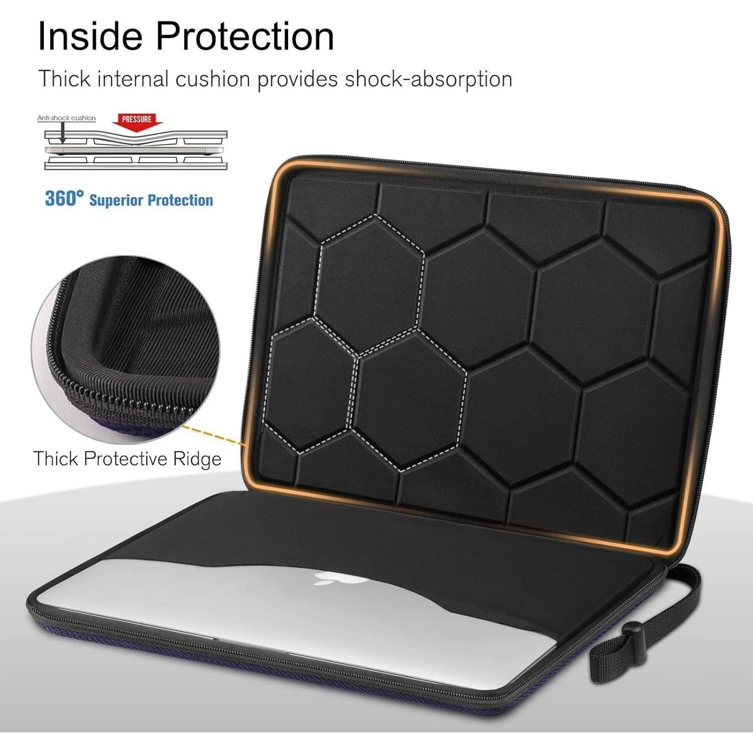 Laptoptasche 15,3 16 15,4 MacBook Air Pro stoßfest ZB -Marineblau