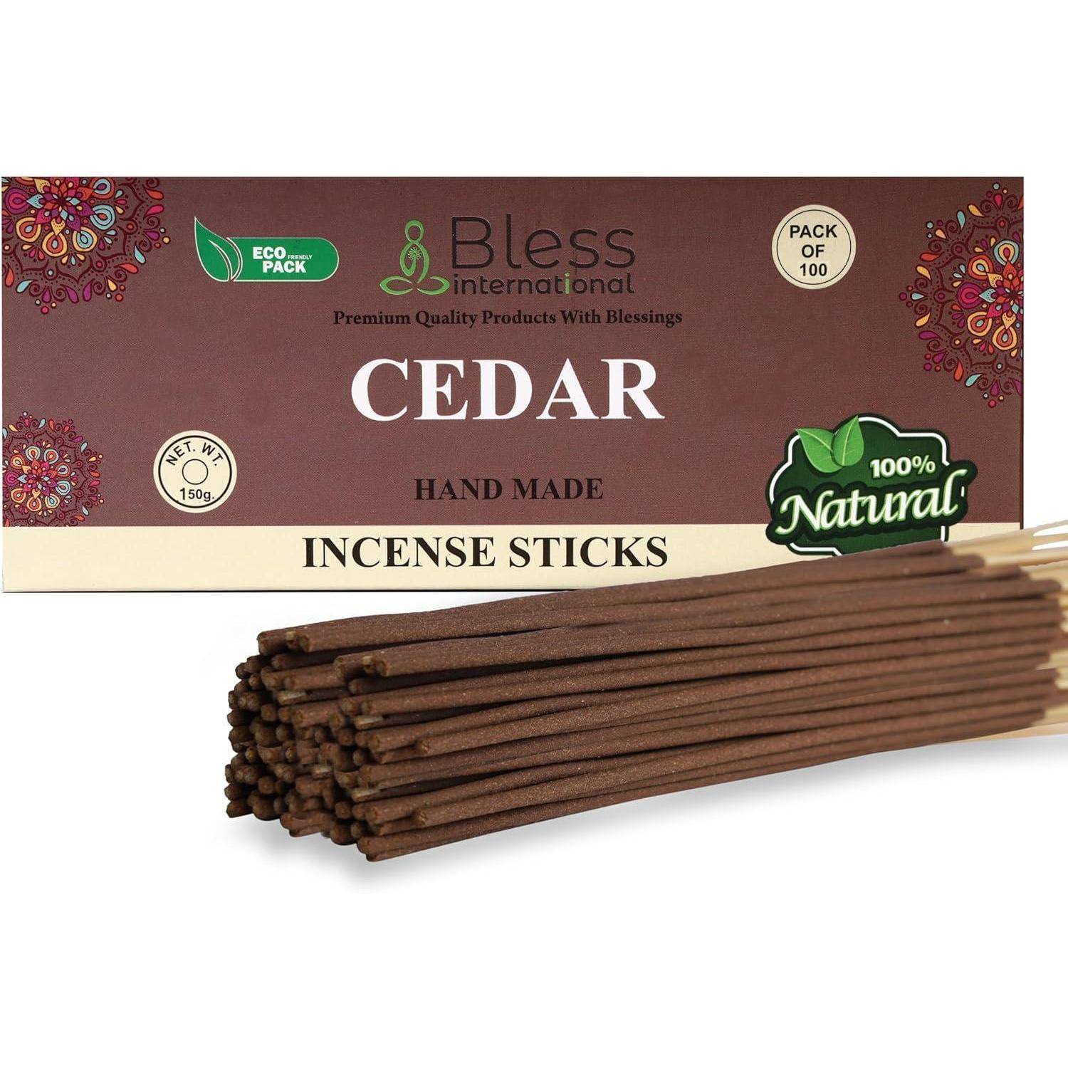 Räucherstäbchen Cedar Handgedippt Chemiefrei Cedar 100 Sticks (150GM)