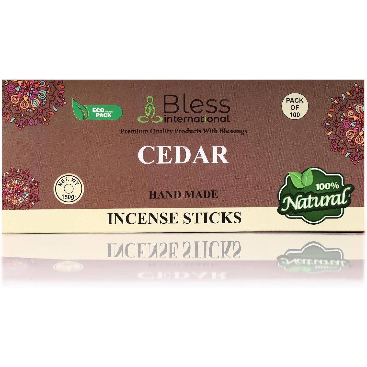 Räucherstäbchen Cedar Handgedippt Chemiefrei Cedar 100 Sticks (150GM)