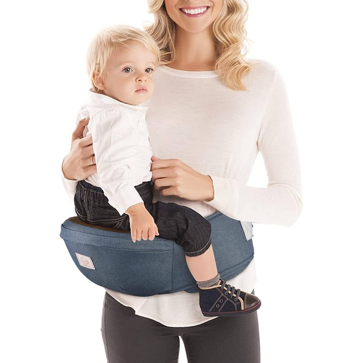 Hüftsitz Baby Hocker 4 Positionen 0 36 Monate 2-Denim Blau-polyester
